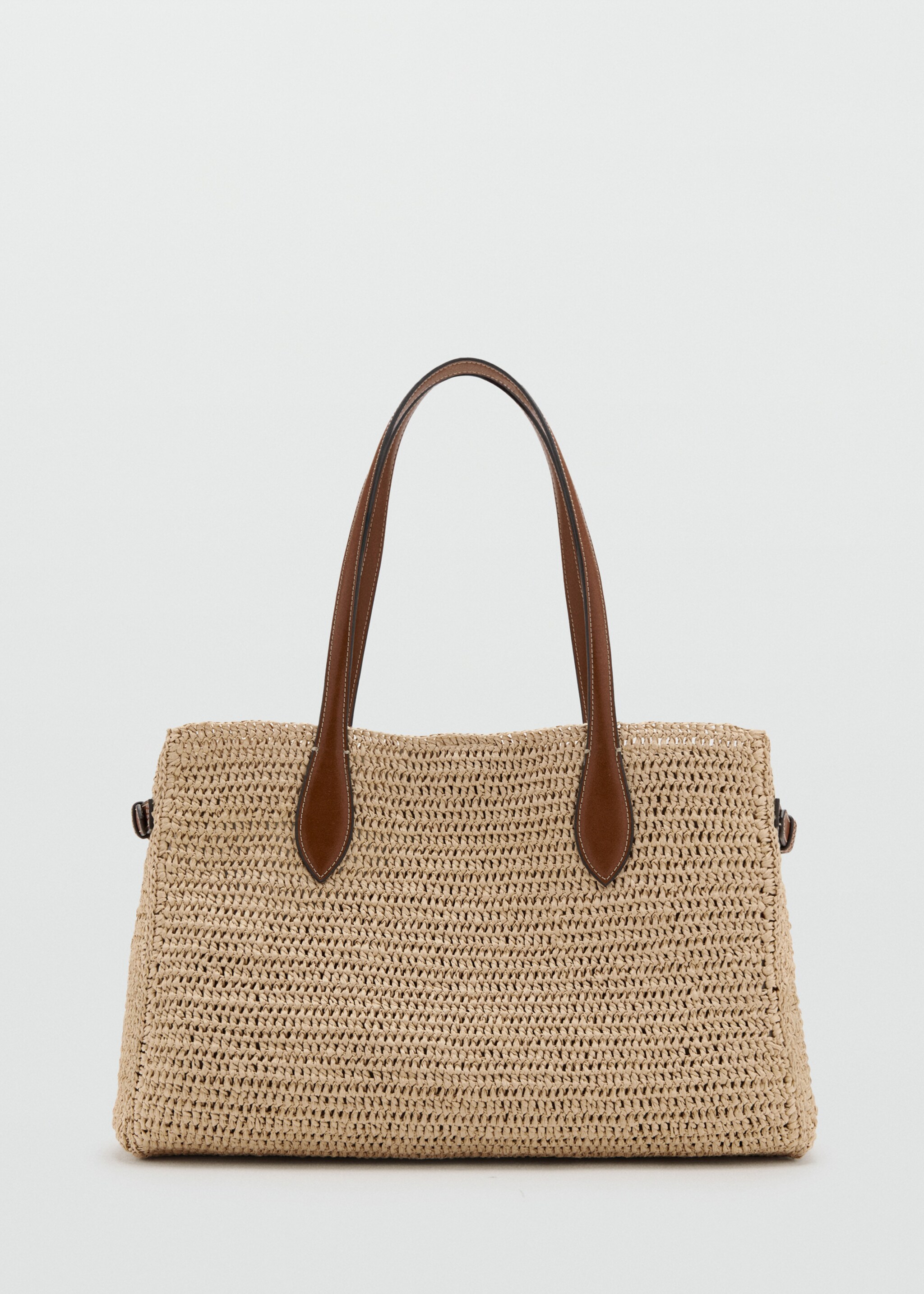 Natural fibre tote bag - Article without model, Leather. Ref: 27095935-00.