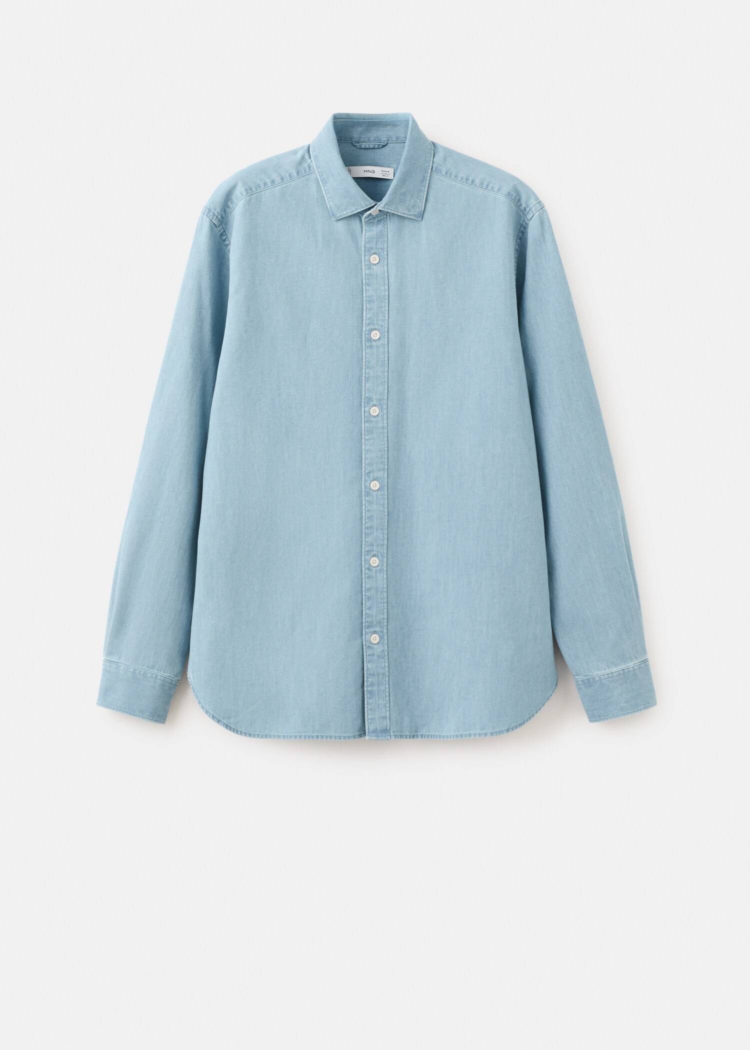 Camisa denim regular fit algodón lino - Artículo sin modelo