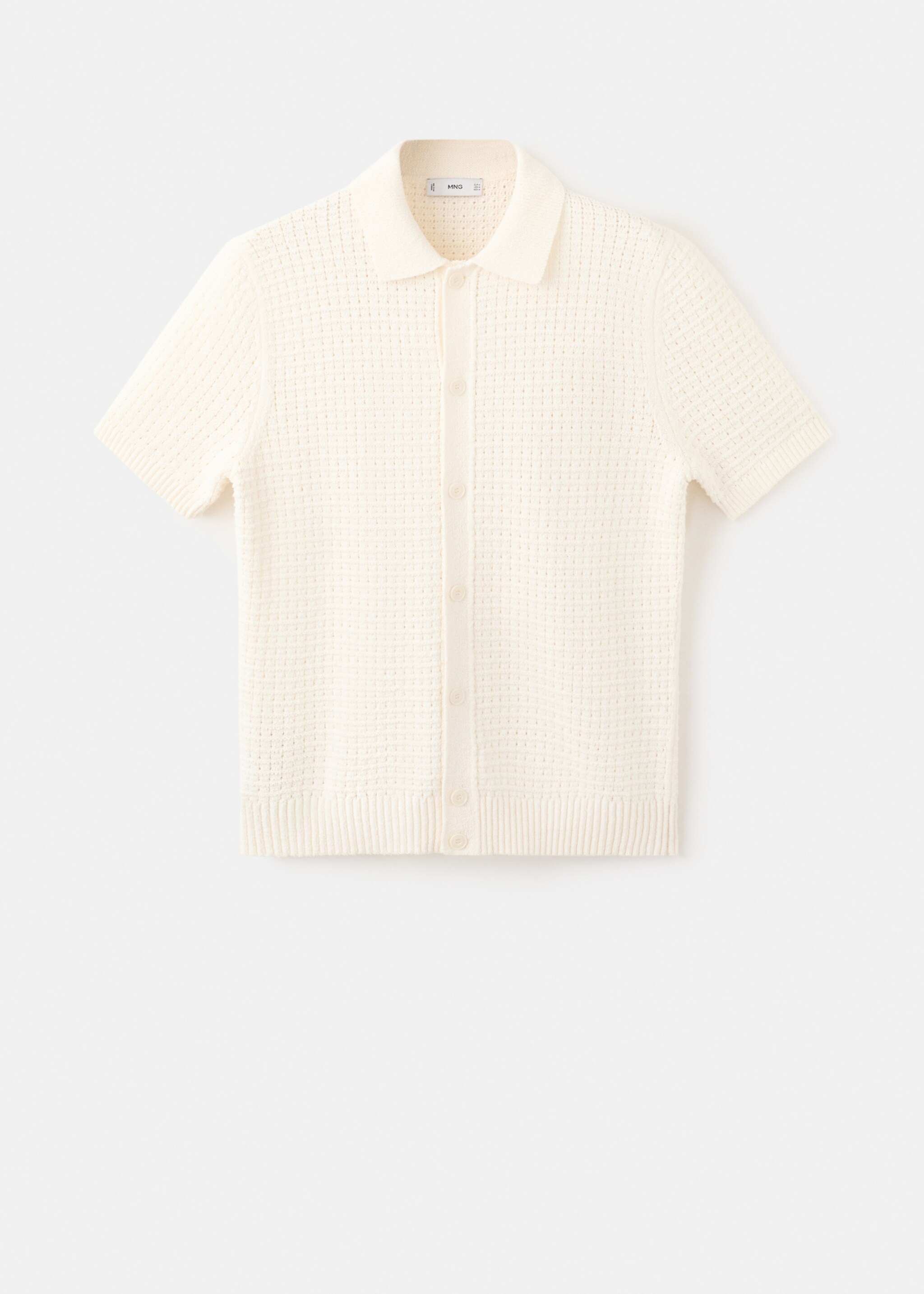 Openwork knitted shirt - Article without model, Off White. Ref: 27095937-00.