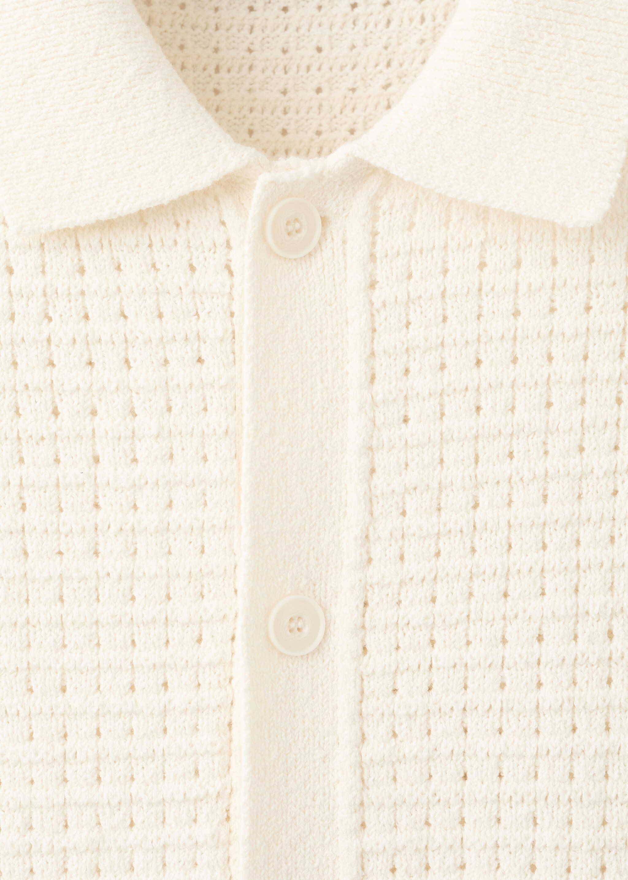 Openwork knitted shirt - Details of the article 8, Off White. Ref: 27095937-00.