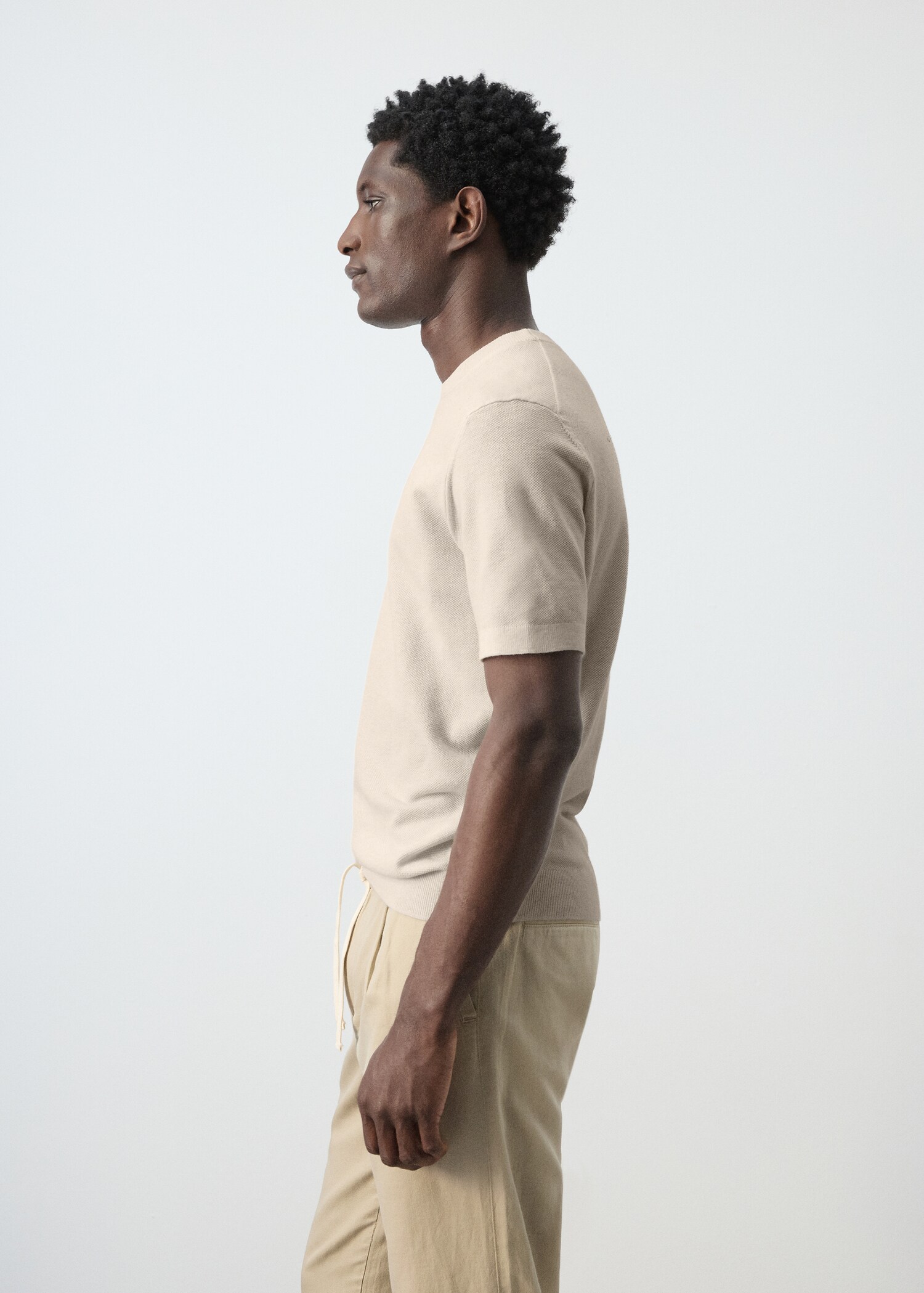 Cotton fine-knit t-shirt - Details of the article 2