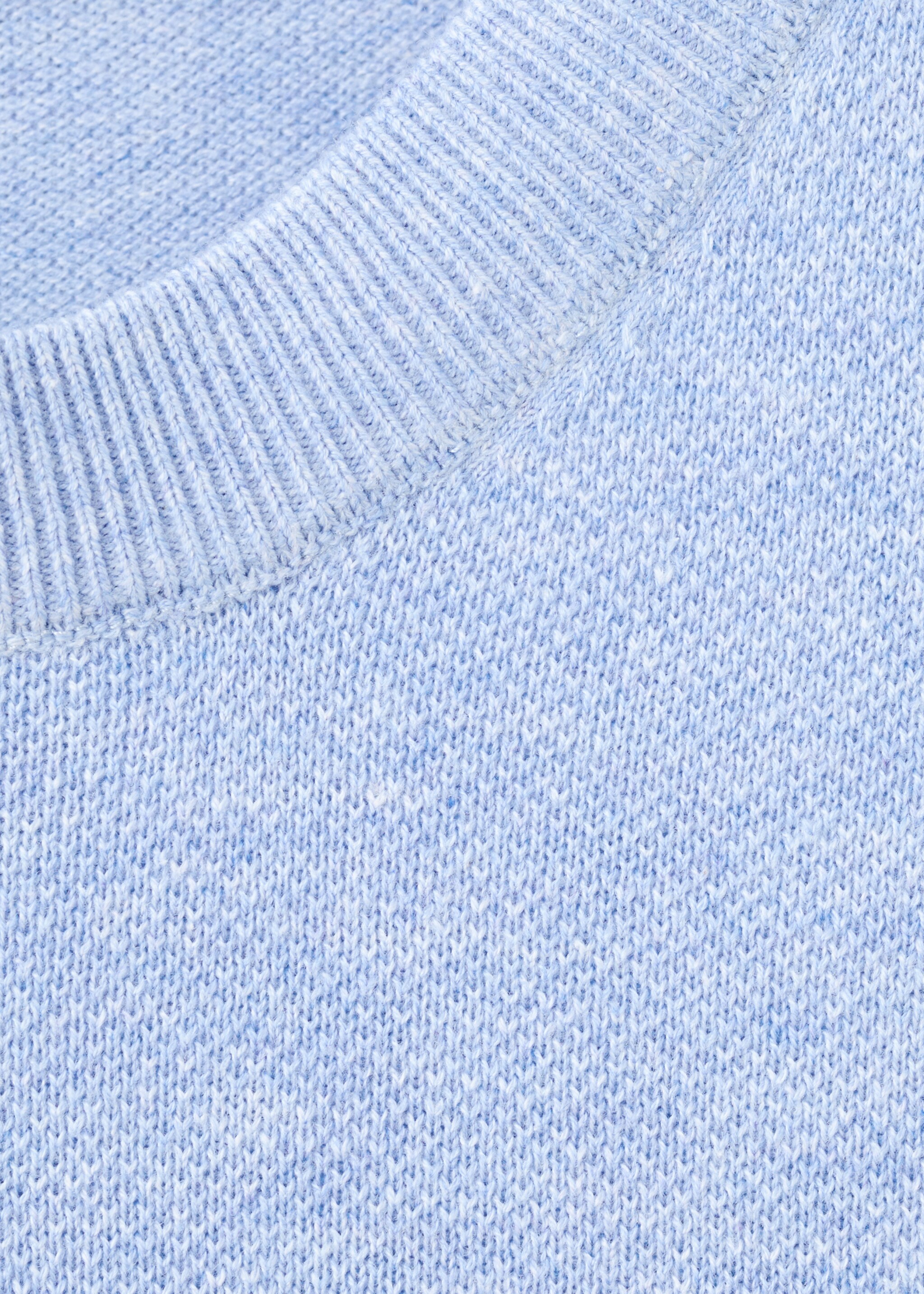 Cotton fine-knit t-shirt - Details of the article 0, Sky Blue. Ref: 27095938-00.