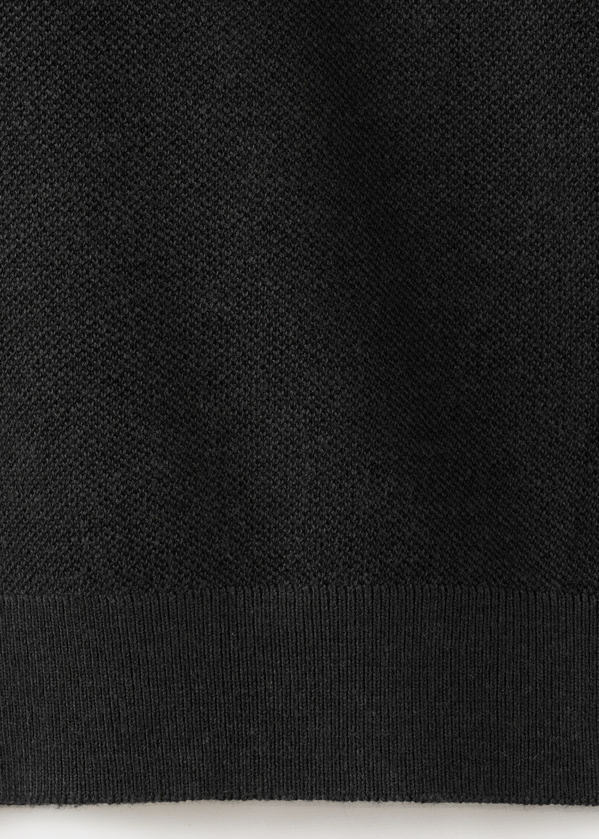 Cotton fine-knit t-shirt - Details of the article 0, Black. Ref: 27095938-00.