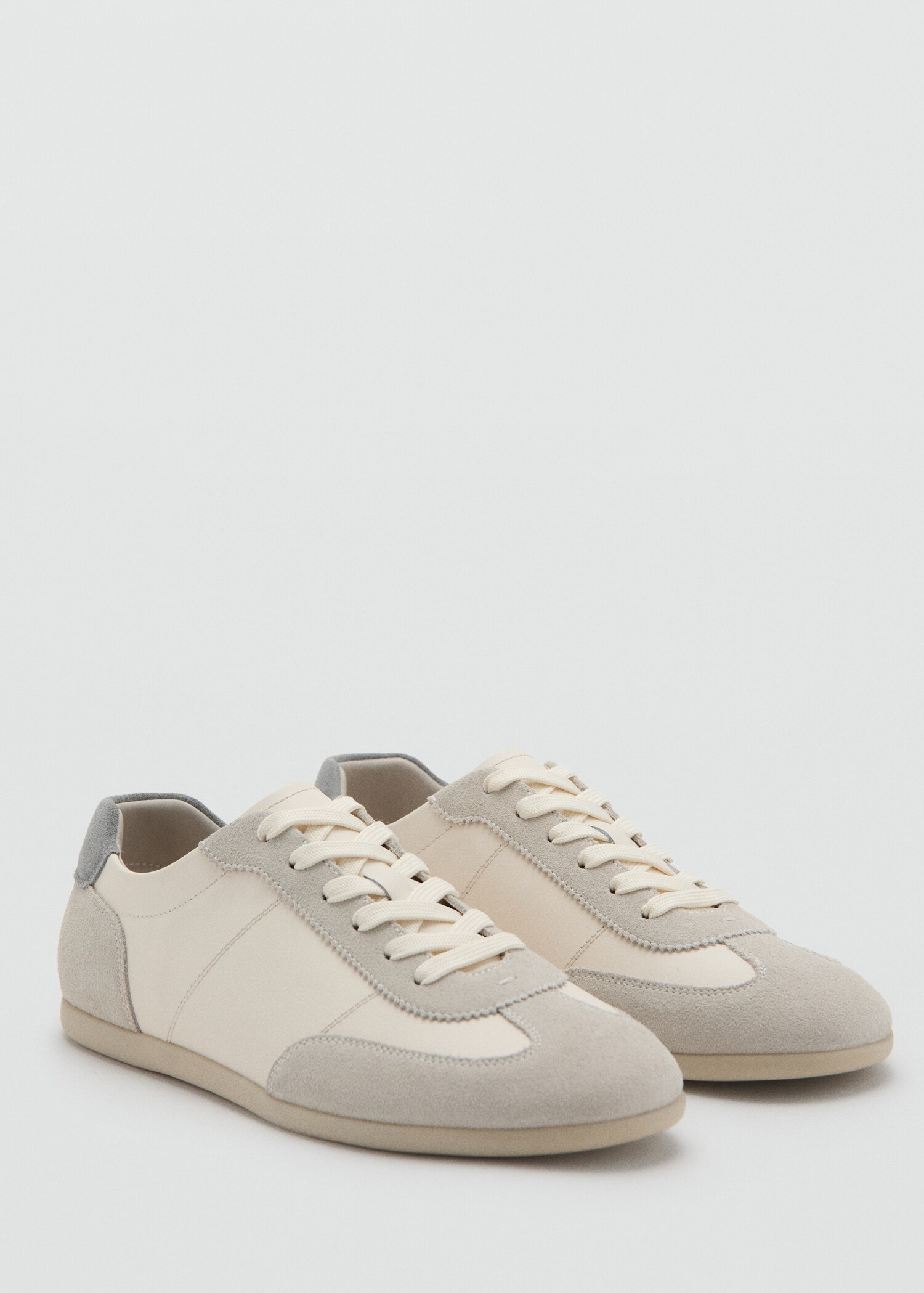Combined leather trainers - Medium plane