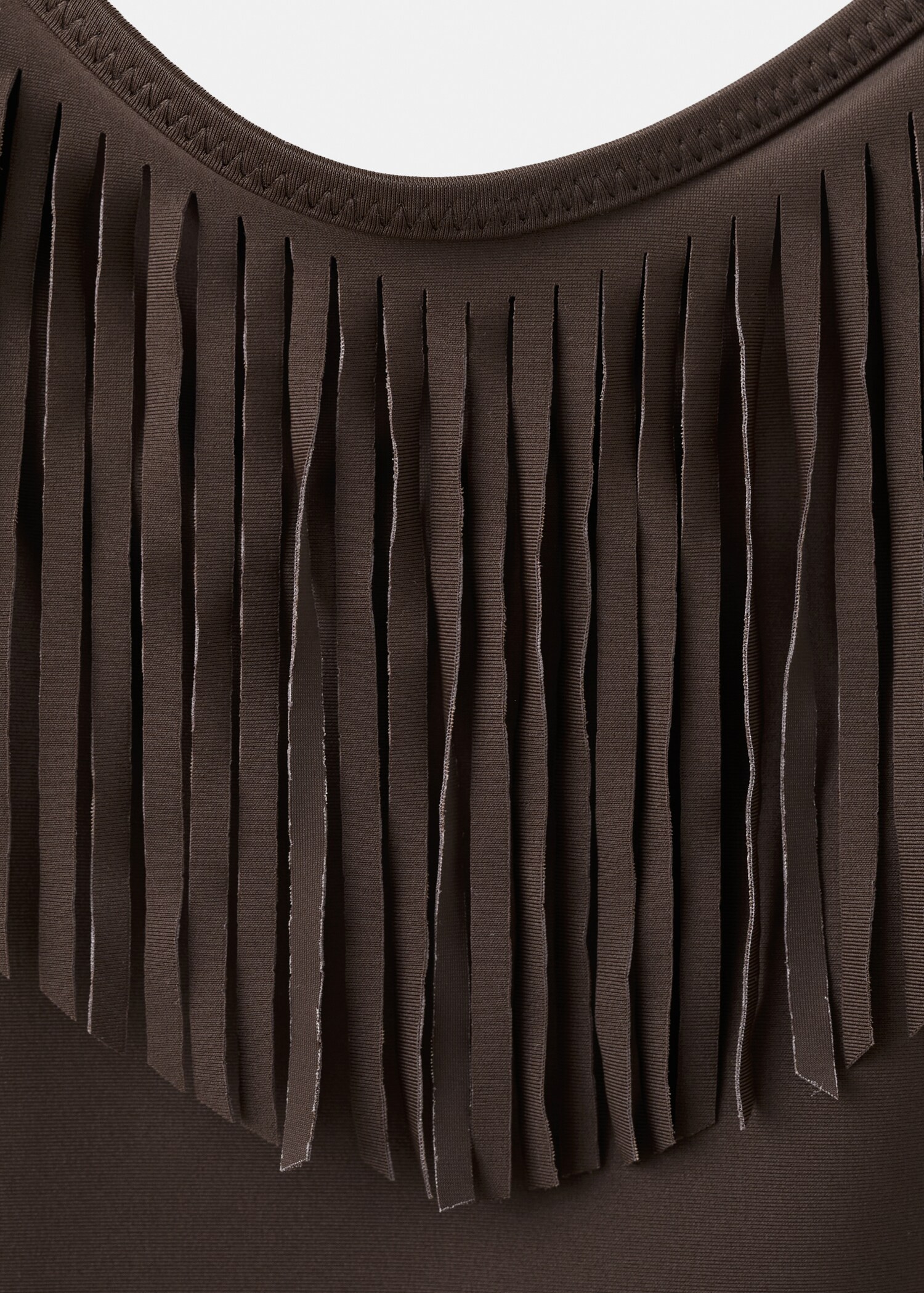 Fringed bikini with mid-rise bottoms - Details of the article 0