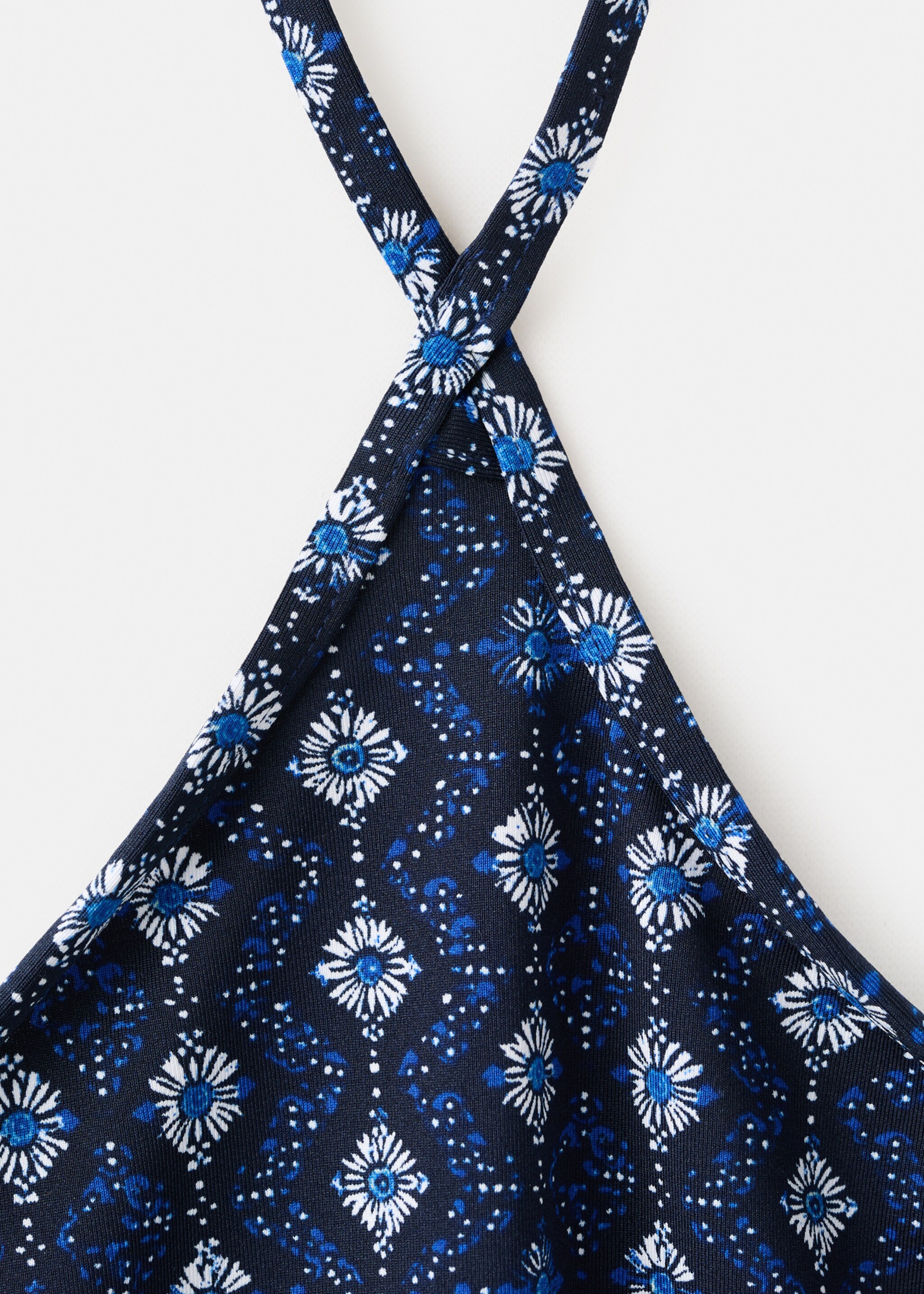 فستان هالتر بنقشة إثنية - تفاصيل المنتج 8, أزرق غامق. Ref: 27095944-00.