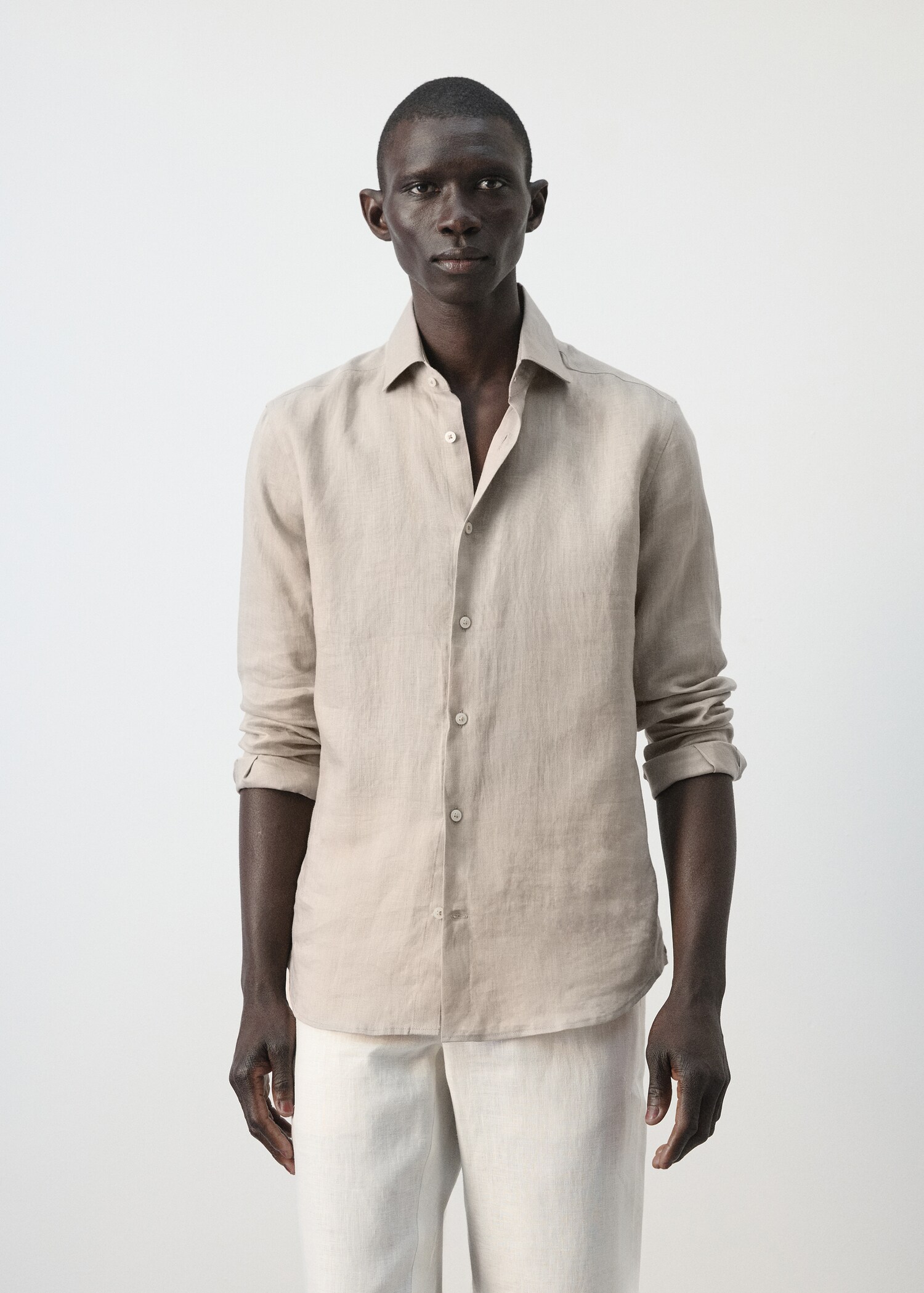 100% linen slim-fit shirt - Medium plane