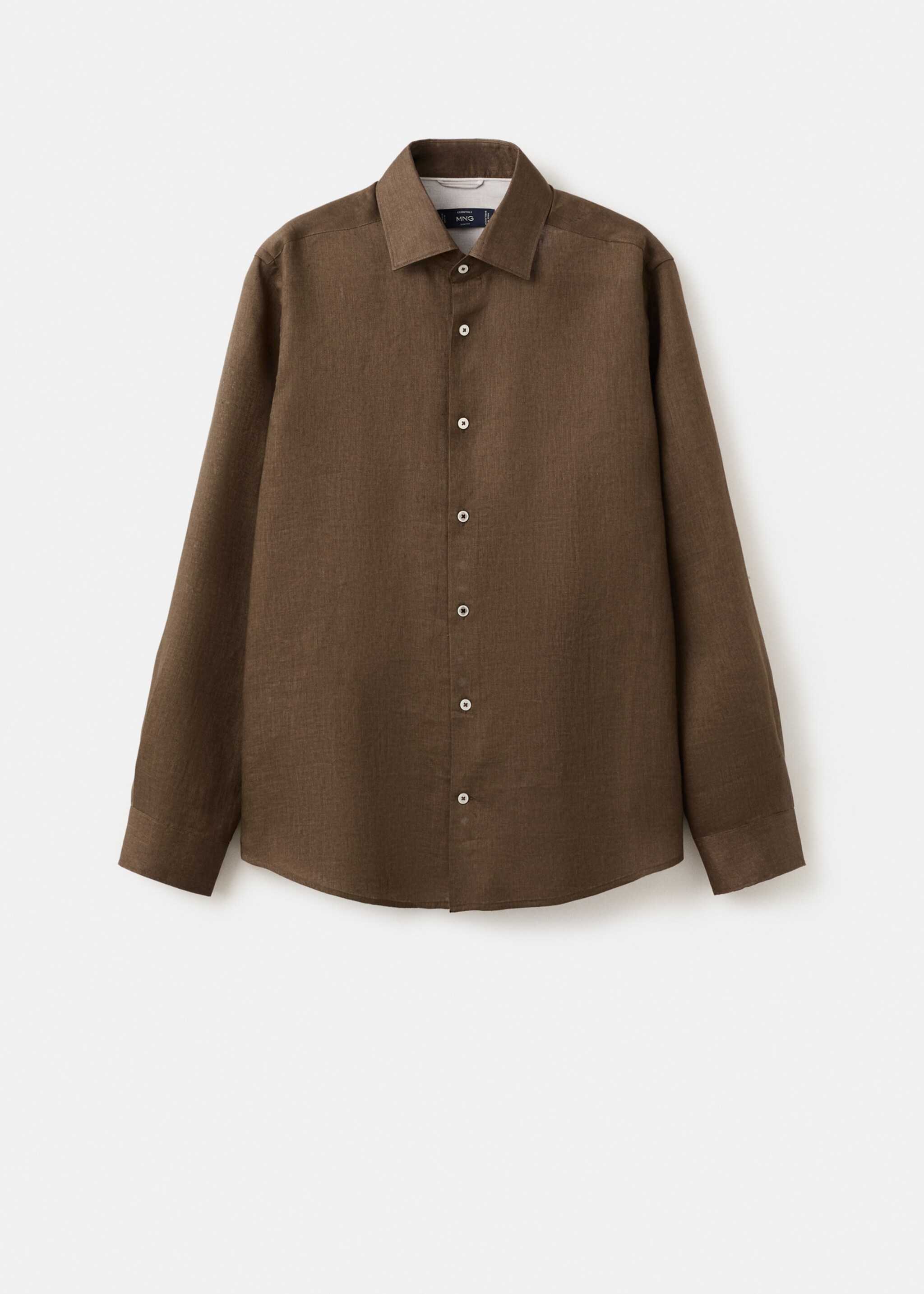 Chemise slim-fit 100 % lin - Article sans modèle, Tabac. Ref: 27095947-00.