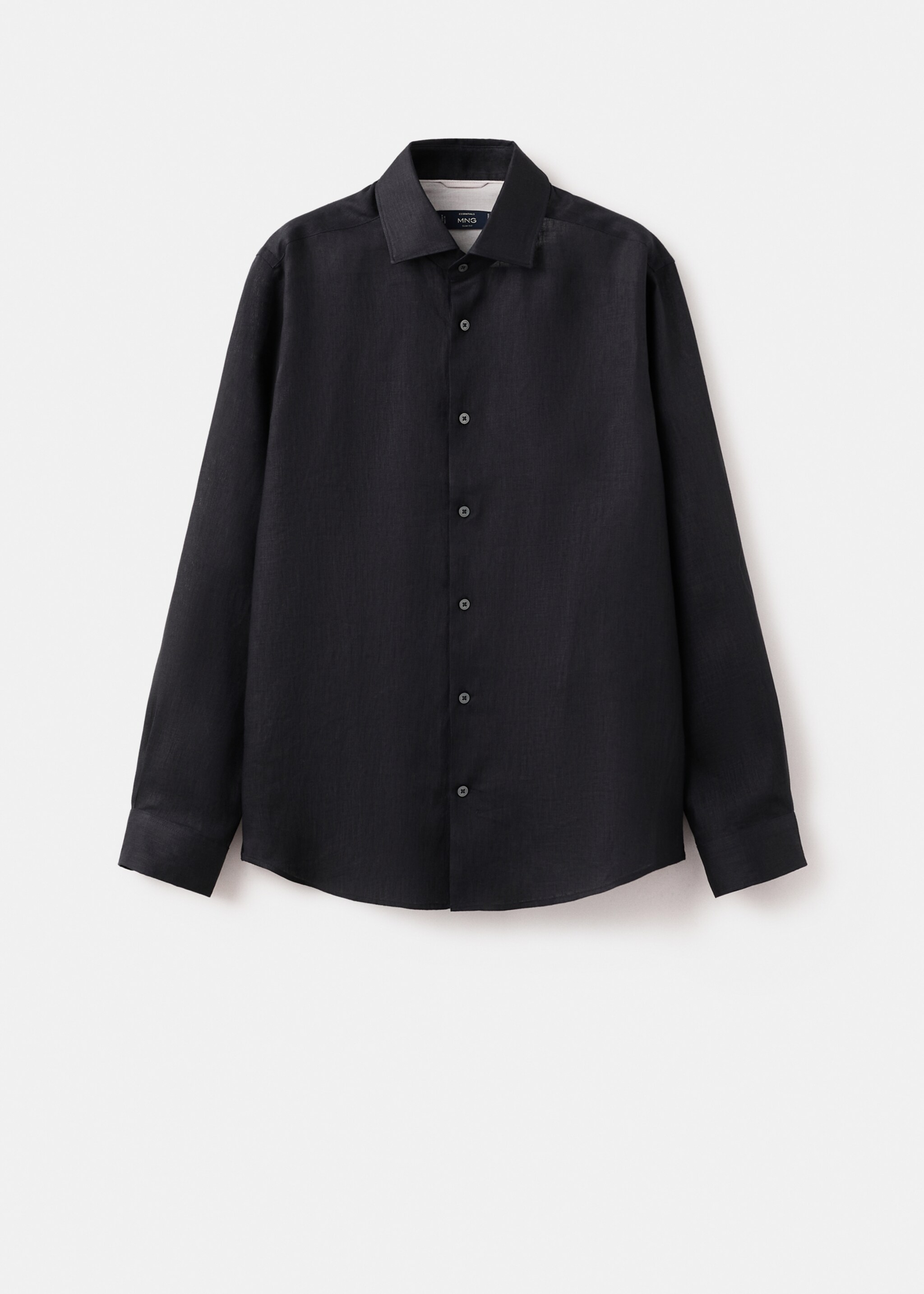 Chemise slim-fit 100 % lin - Article sans modèle, Noir. Ref: 27095947-00.