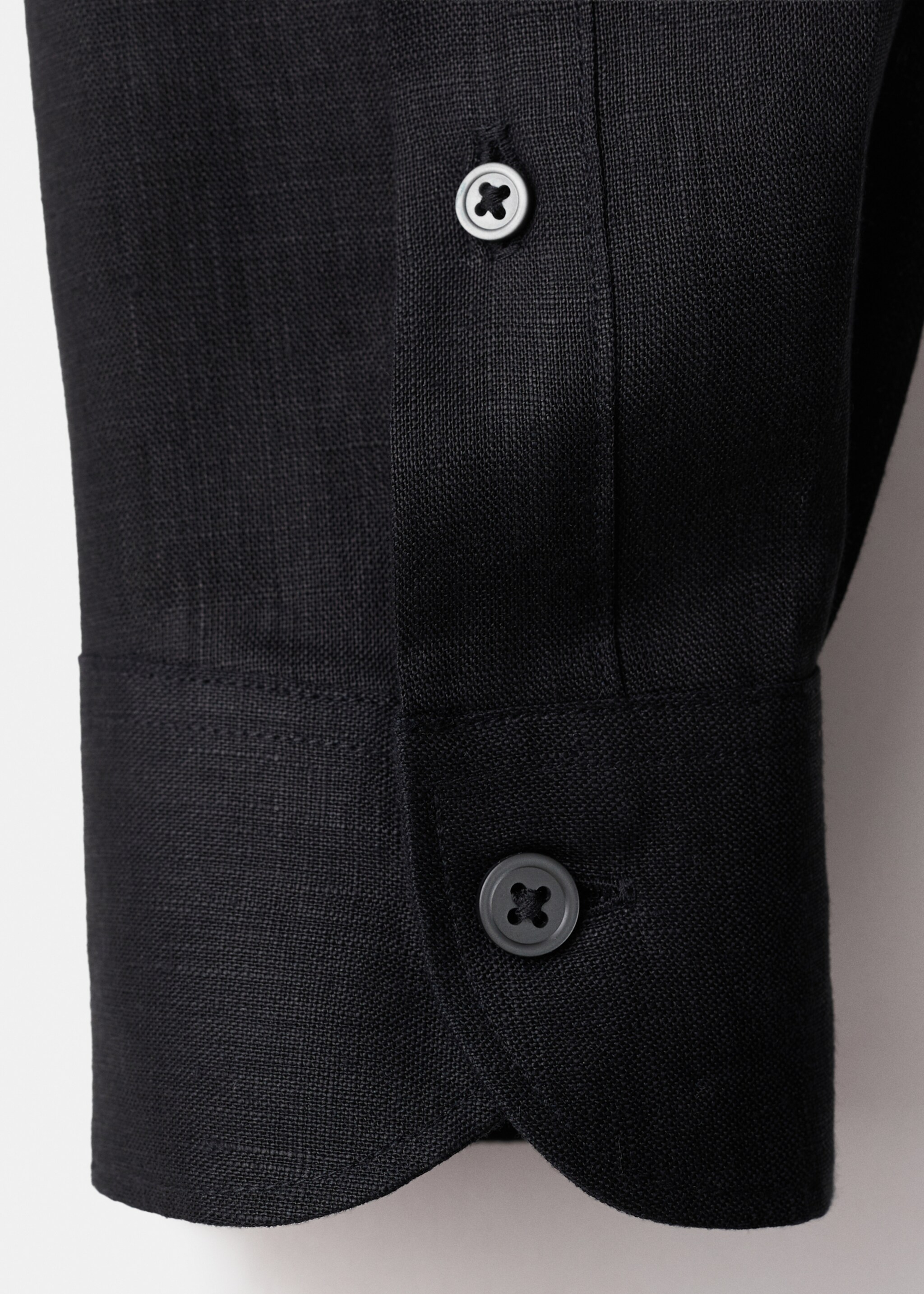 Chemise slim-fit 100 % lin - Détail de l'article 0, Noir. Ref: 27095947-00.