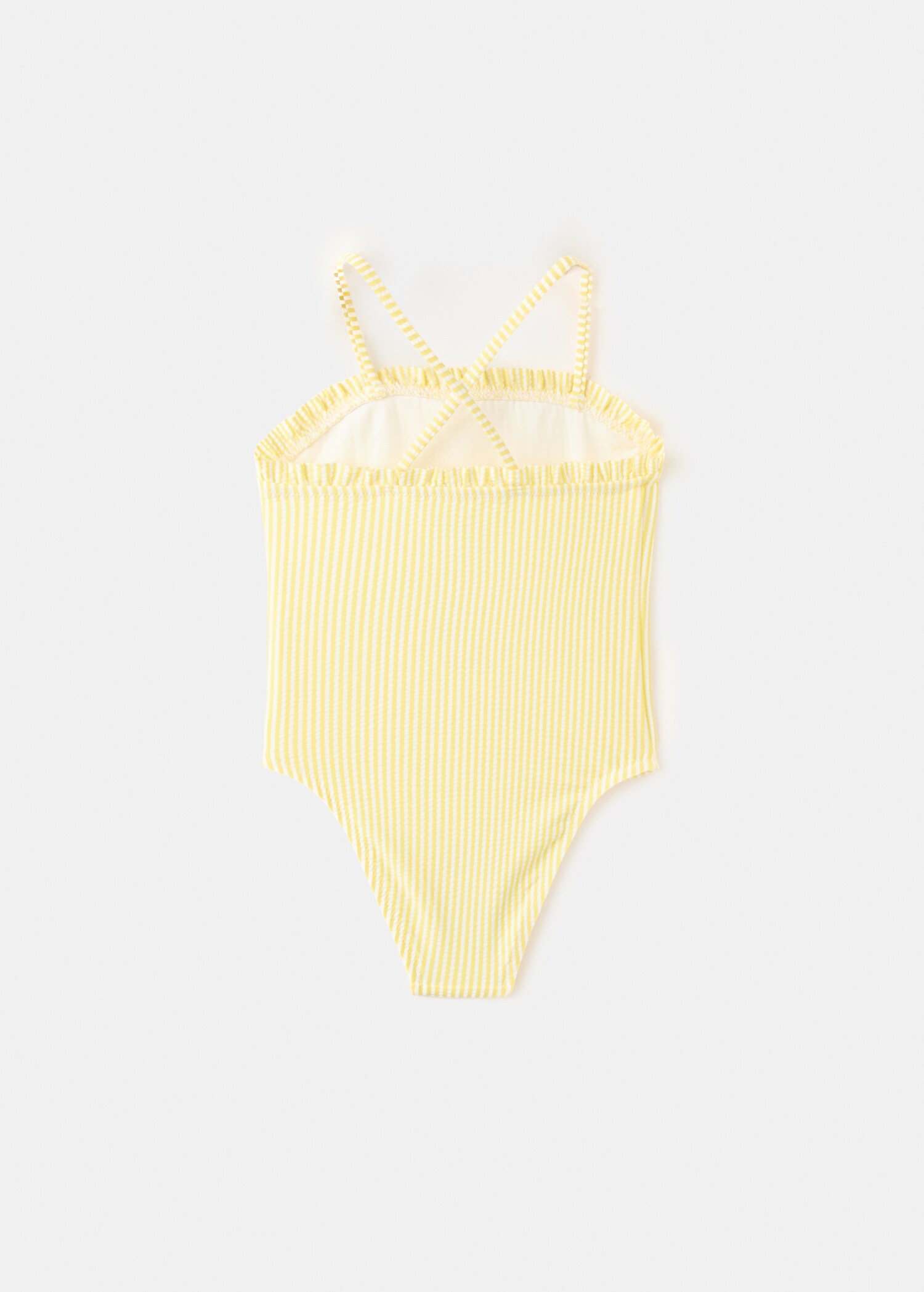 Striped textured swimsuit - Reverse of the article