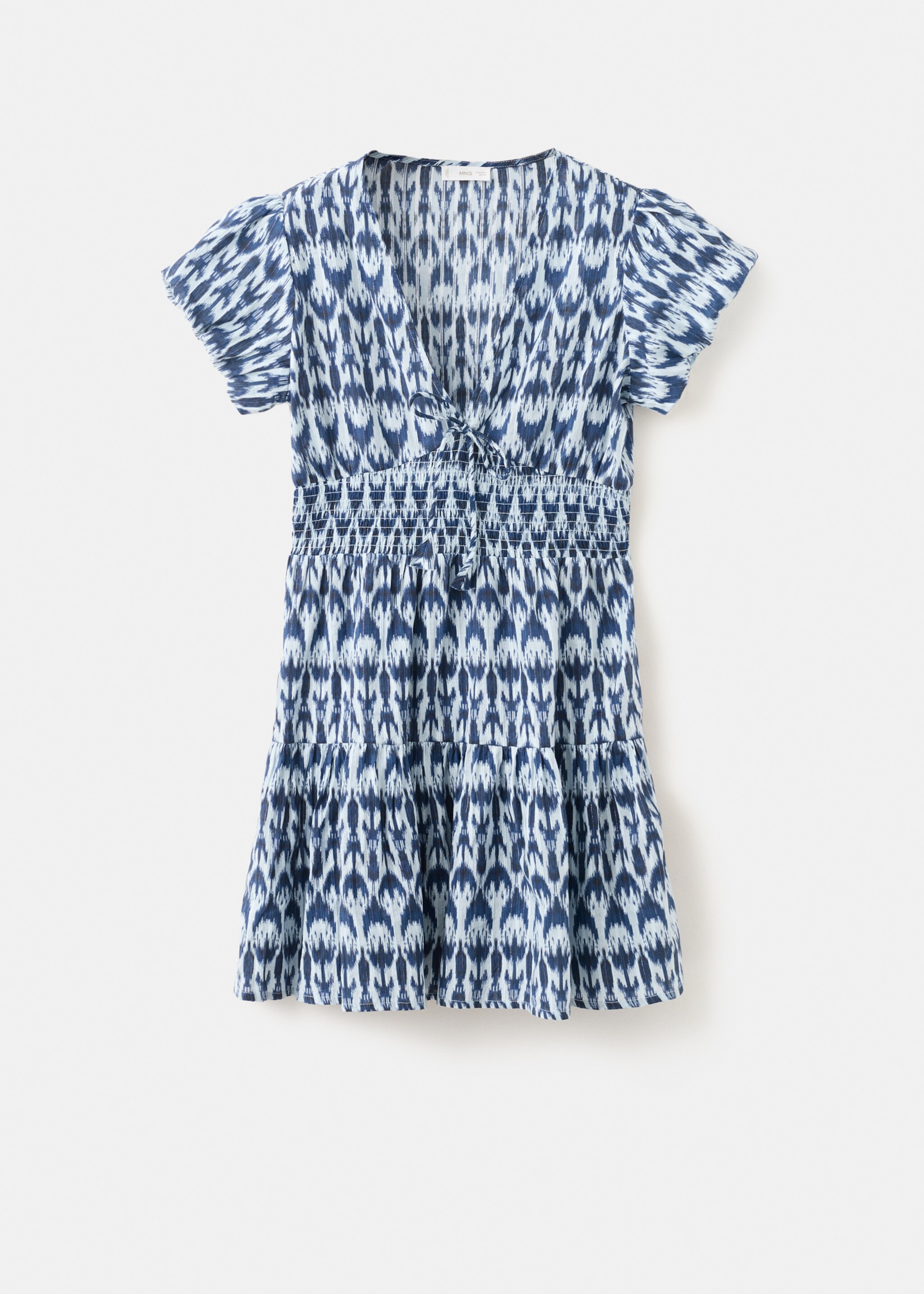 Short patterned dress - Article without model, Navy. Ref: 27095955-00.