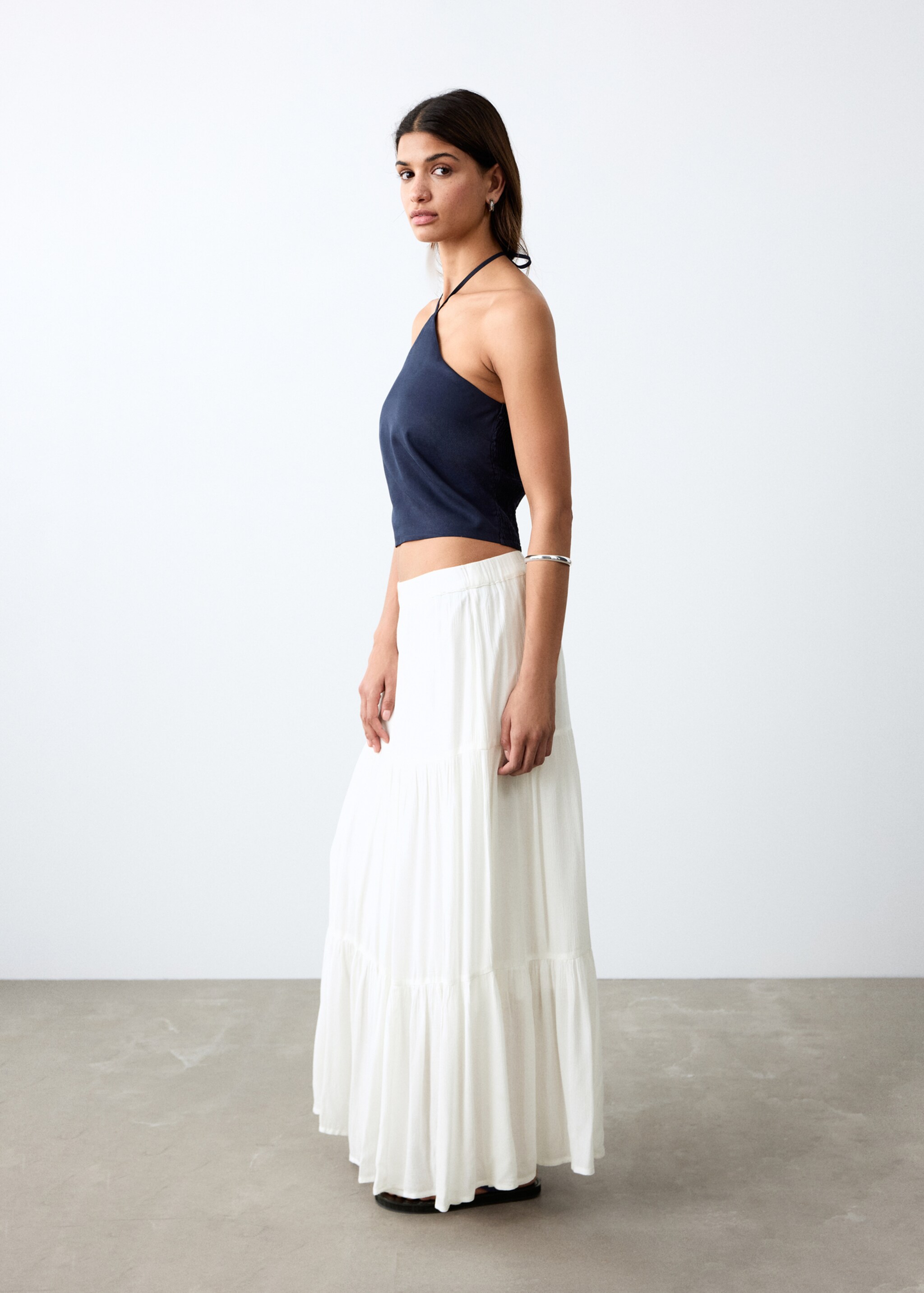 Flowy panel skirt - Medium plane, Off White. Ref: 27095956-00.