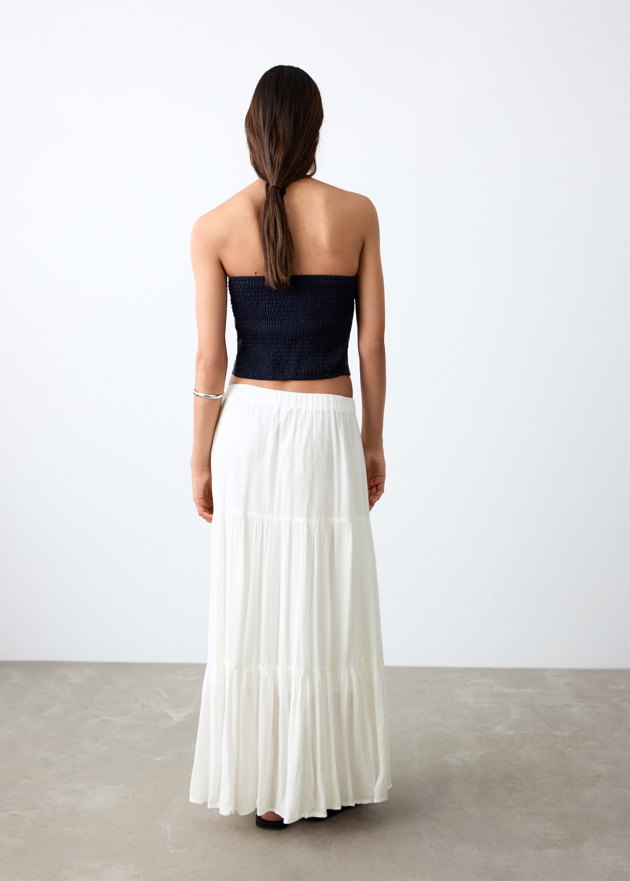Flowy panel skirt - Reverse of the article, Off White. Ref: 27095956-00.