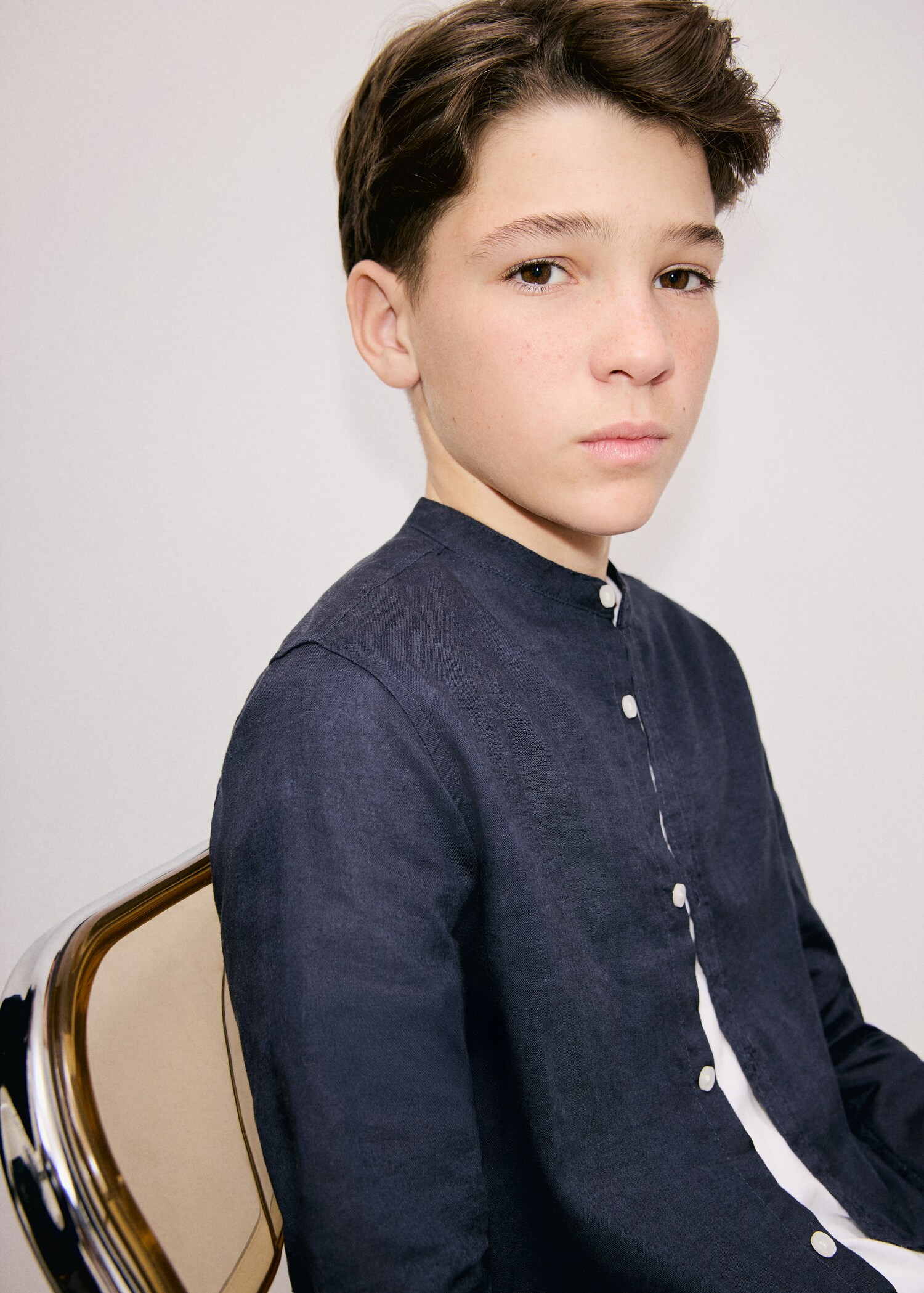 Linen-blend shirt - Details of the article 1