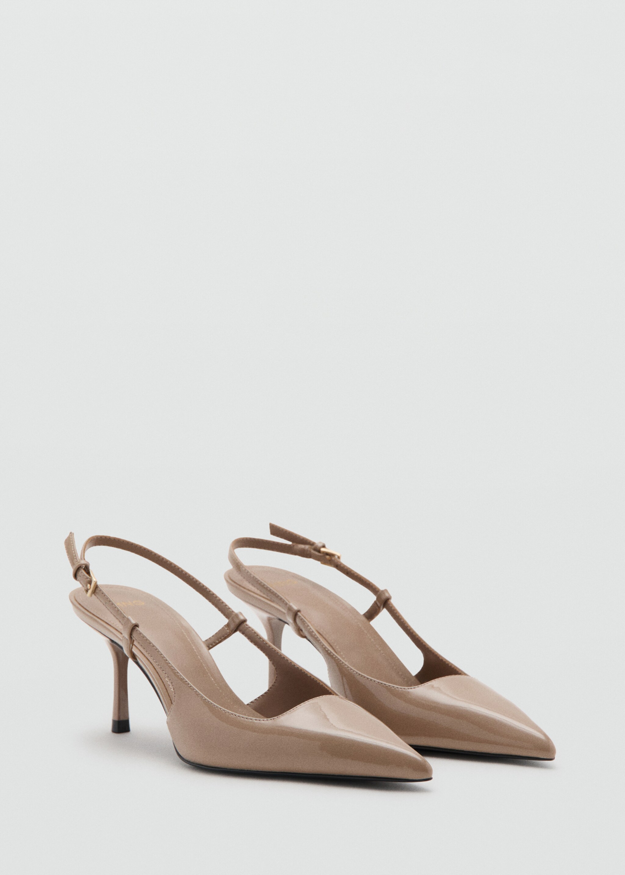 Patent heeled shoes - Medium plane, Nude. Ref: 27095960-00.