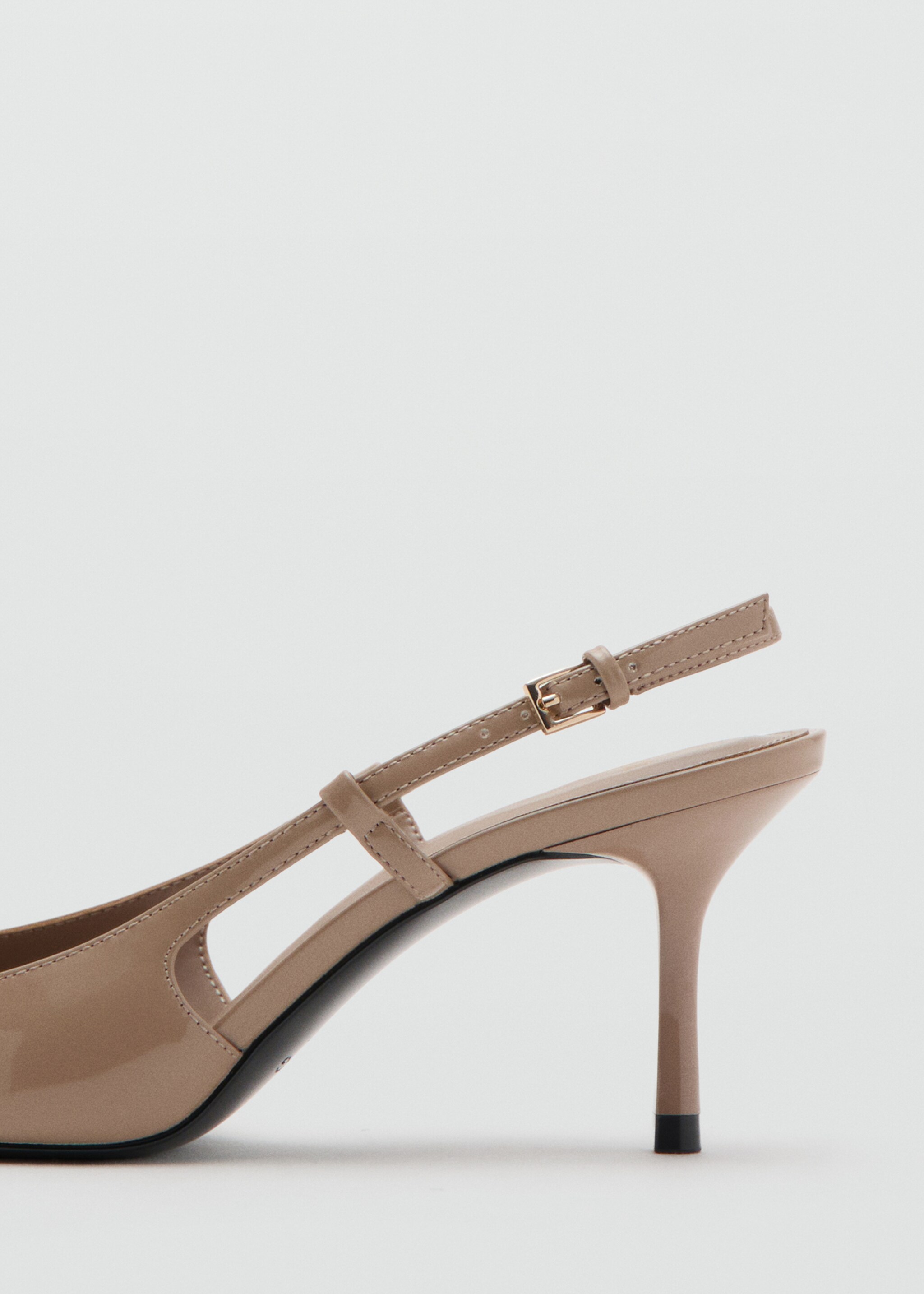 Patent heeled shoes - Details of the article 1, Nude. Ref: 27095960-00.