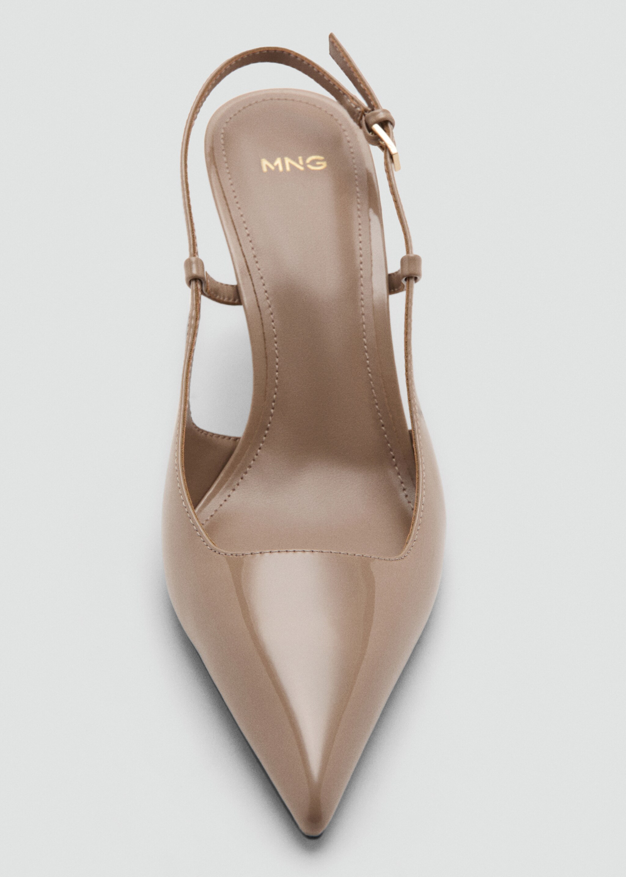 Patent heeled shoes - Details of the article 2, Nude. Ref: 27095960-00.