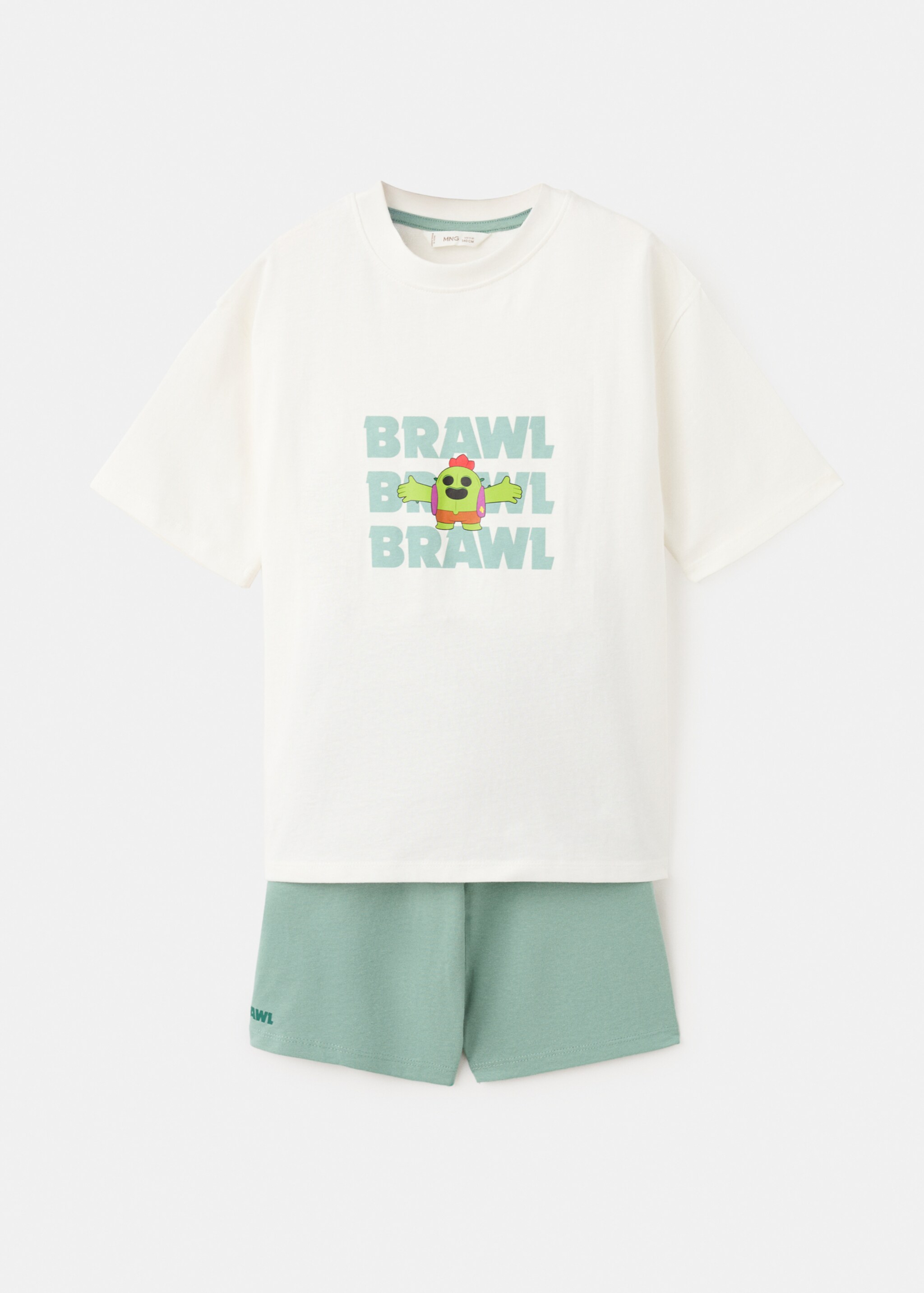 Pijama corto Brawl Stars - Artículo sin modelo, Verde agua. Ref: 27095963-00.