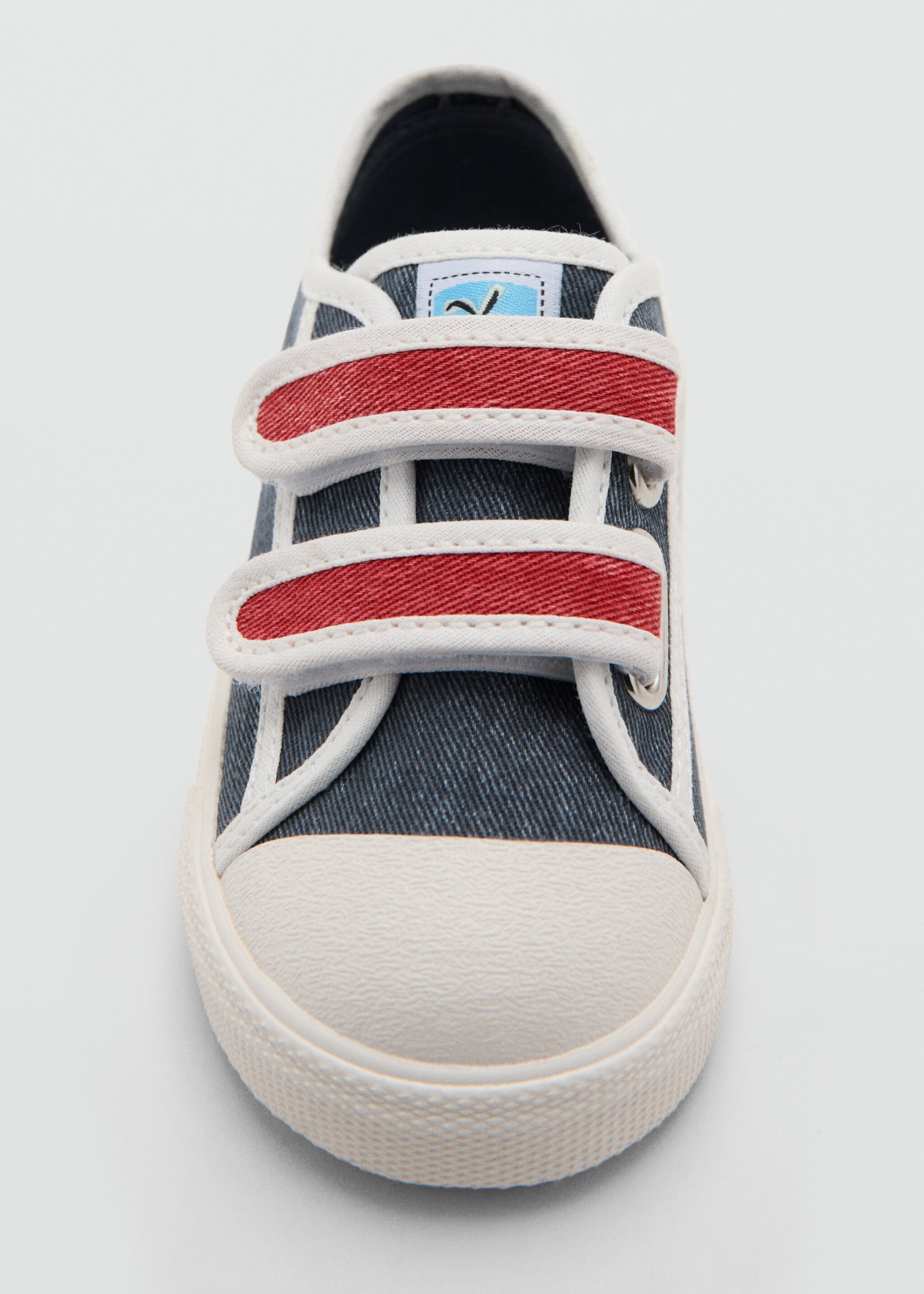Two-tone velcro trainers - Details of the article 2, Blue. Ref: 27095965-00.