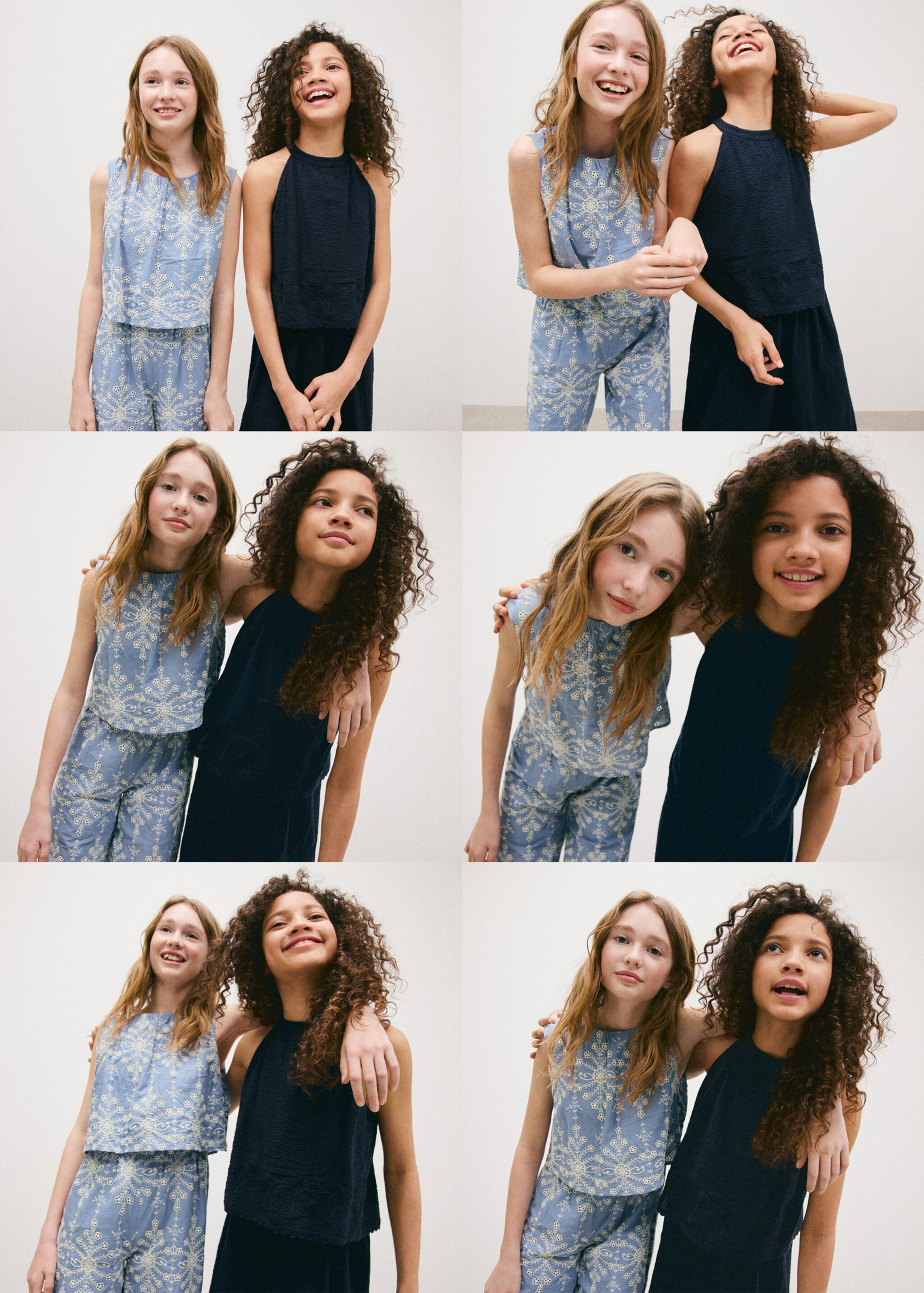 Halter long jumpsuit - Medium plane, Navy. Ref: 27095966-00.