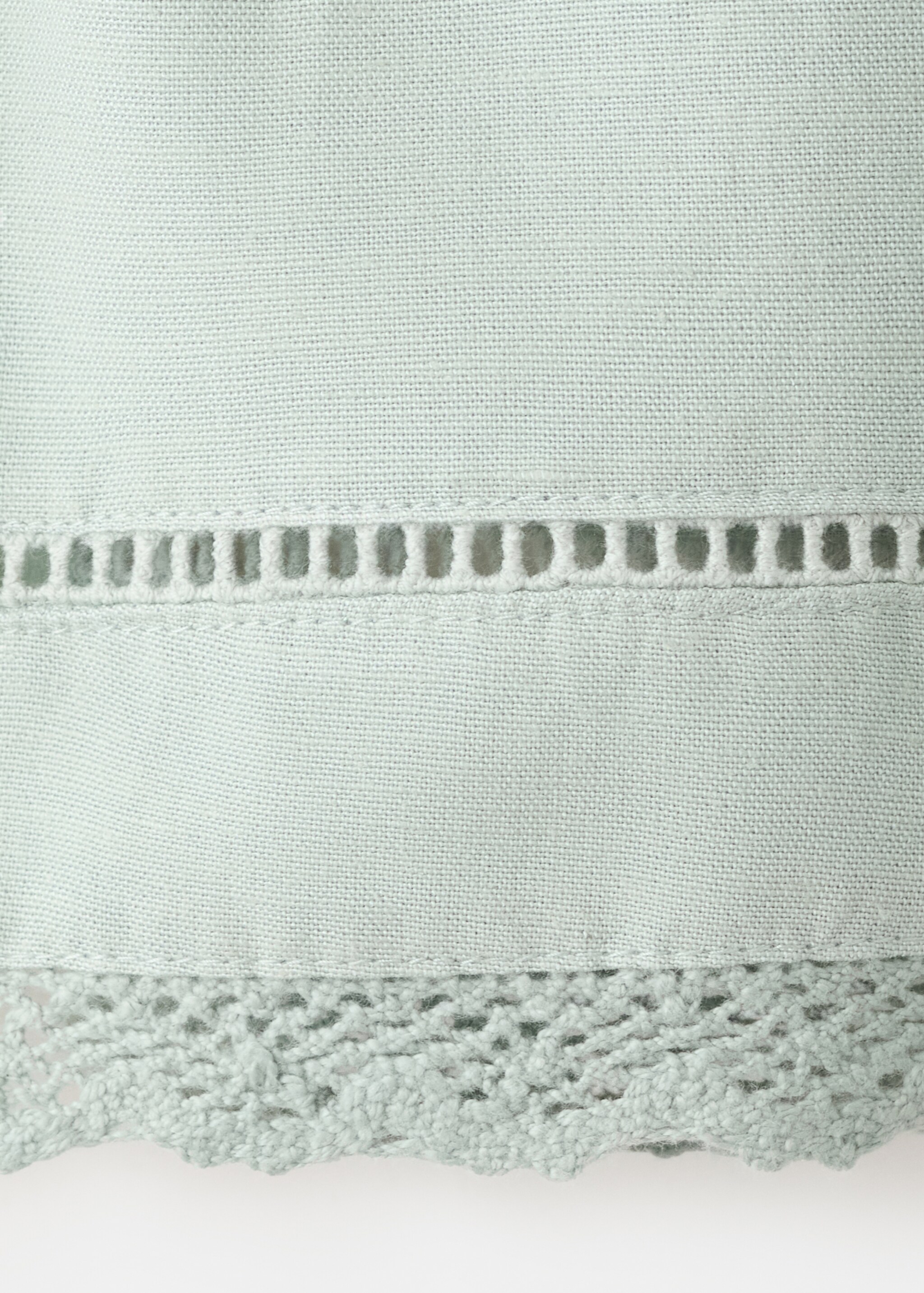 Short cotton skirt - Details of the article 8, Aqua Green. Ref: 27095968-00.