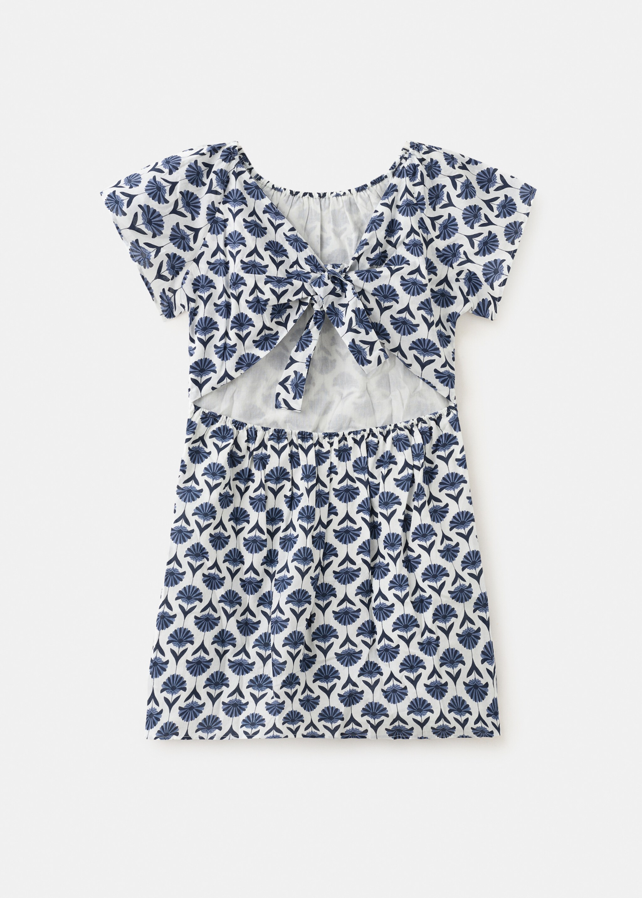 Floral print dress - Reverse of the article, White. Ref: 27095969-00.