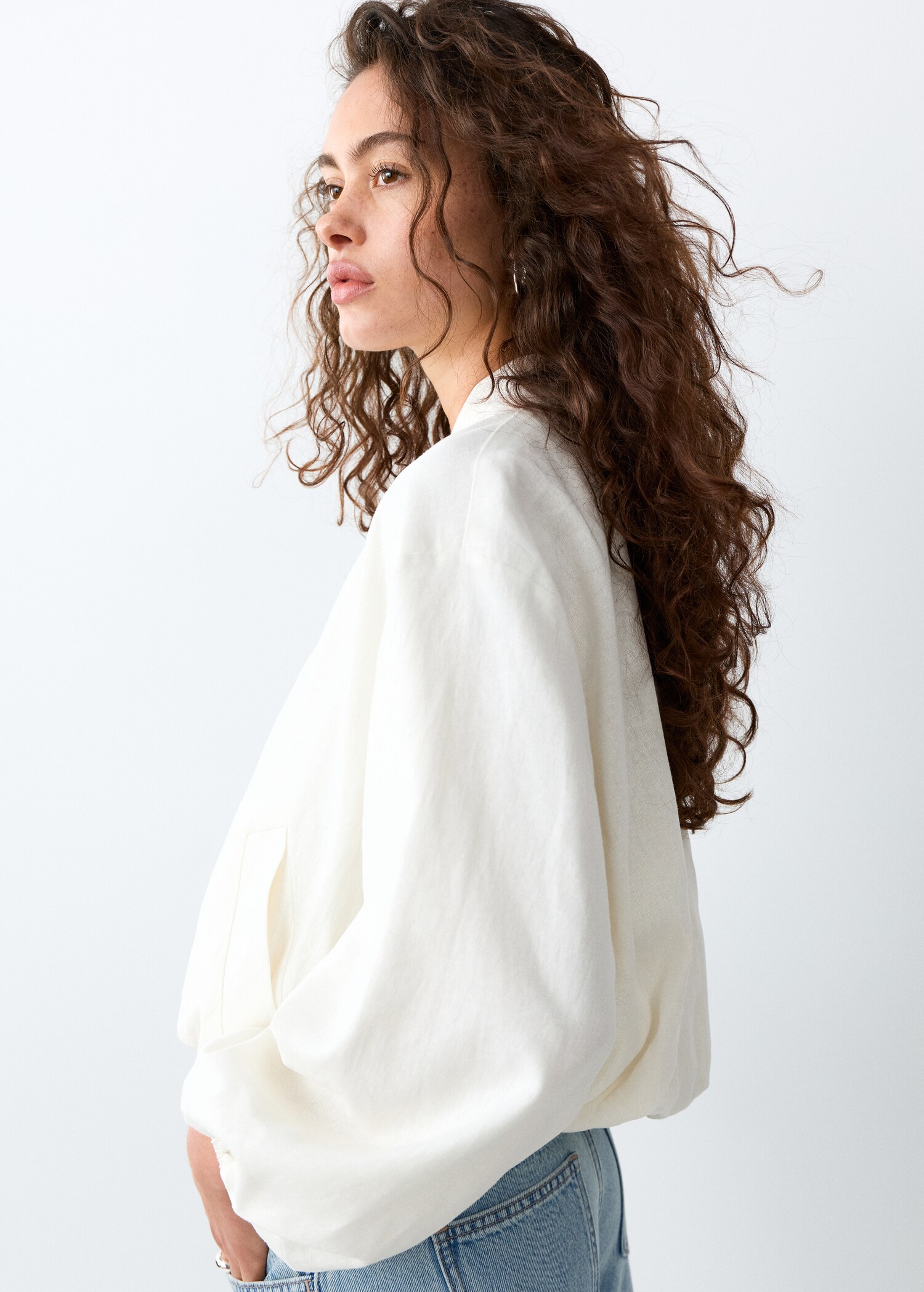 Linen bomber jacket - Medium plane