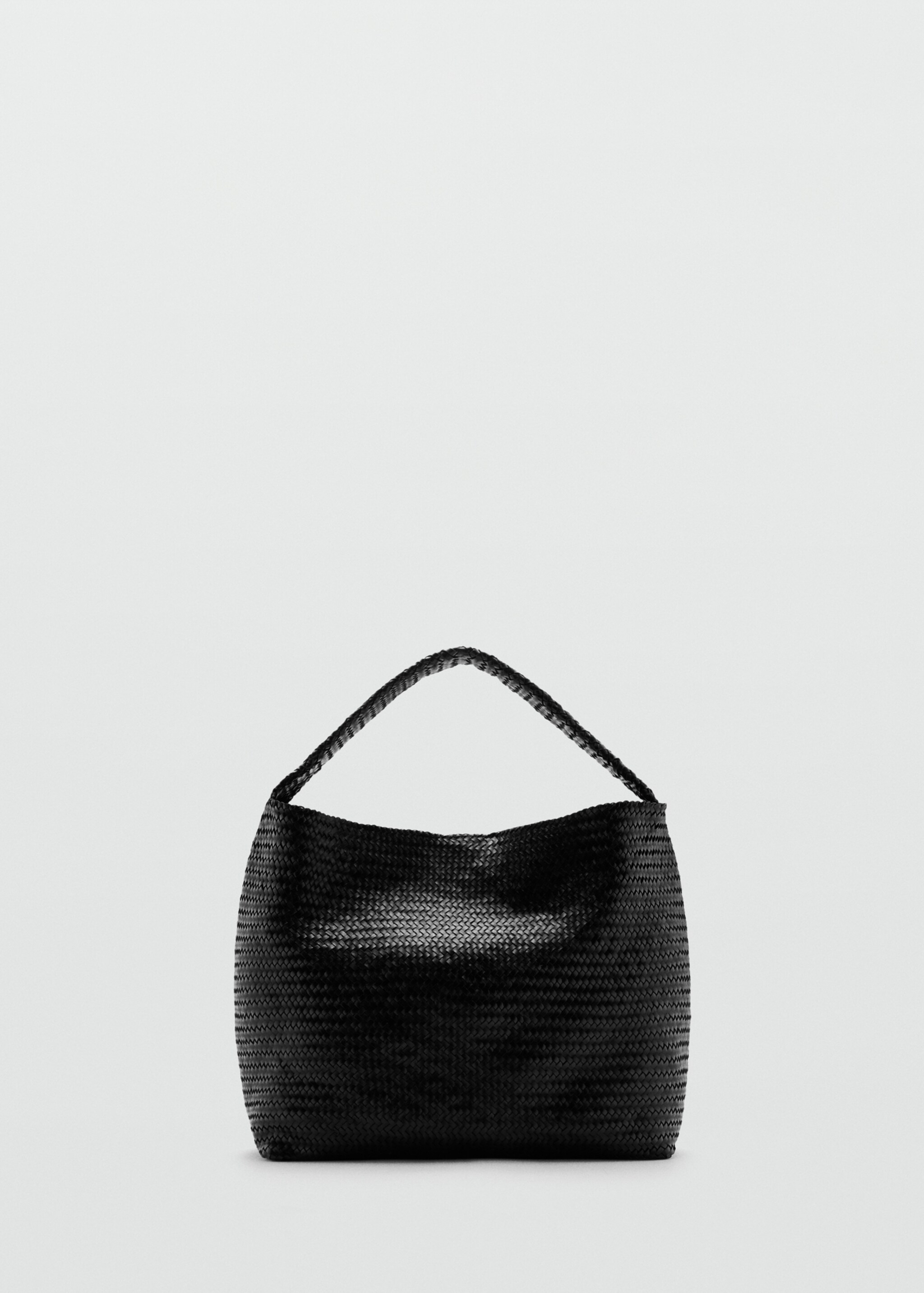 Bolso saco trenzado tamaño medio - Artículo sin modelo, Negro. Ref: 27095974-00.