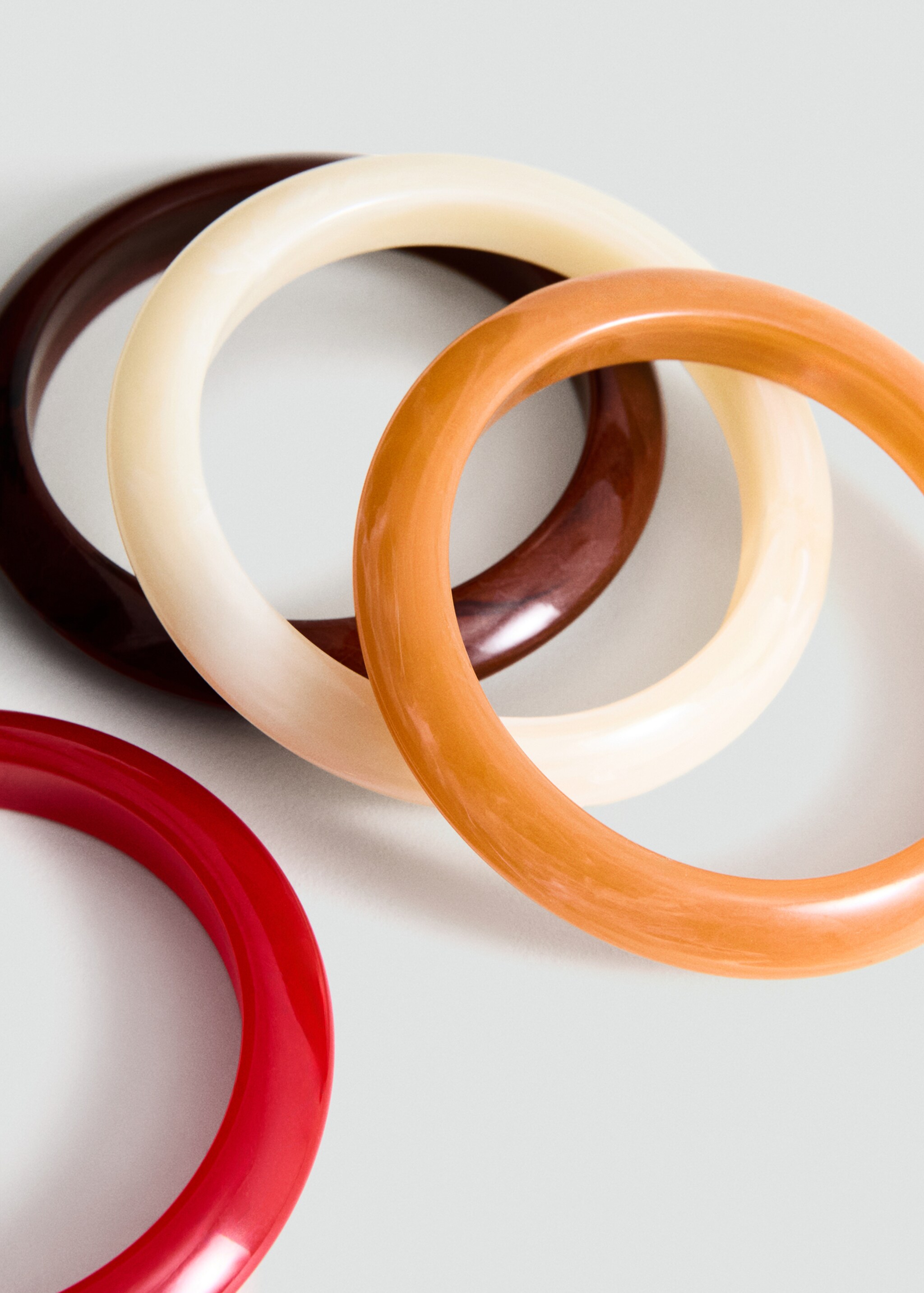 Lot 4 bracelets - Plan moyen, Rouge. Ref: 27095976-00.