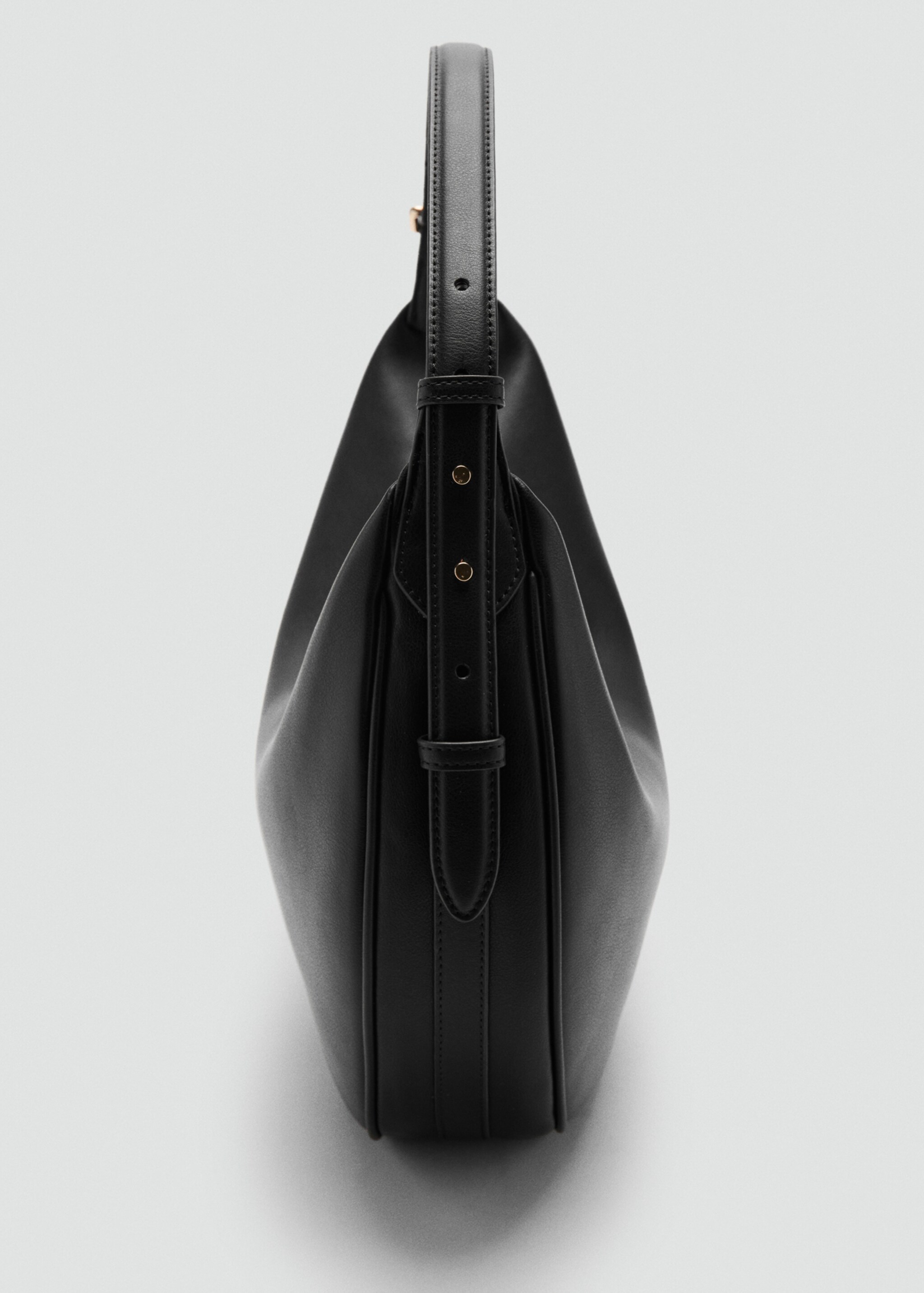 Oval shoulder bag - Details of the article 2, Black. Ref: 27095980-00.