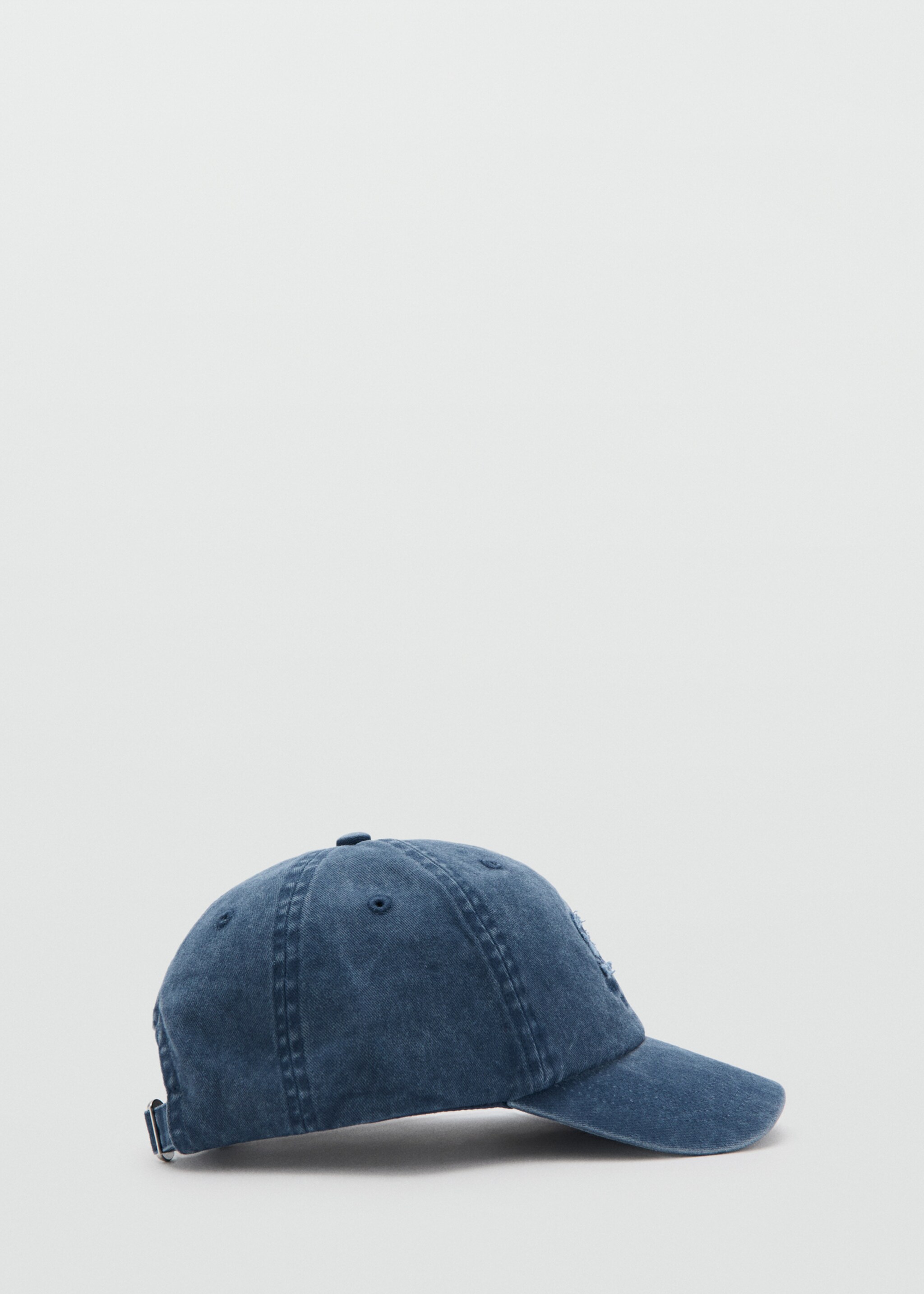Cap with embroidered text - Article without model, Navy. Ref: 27095983-00.