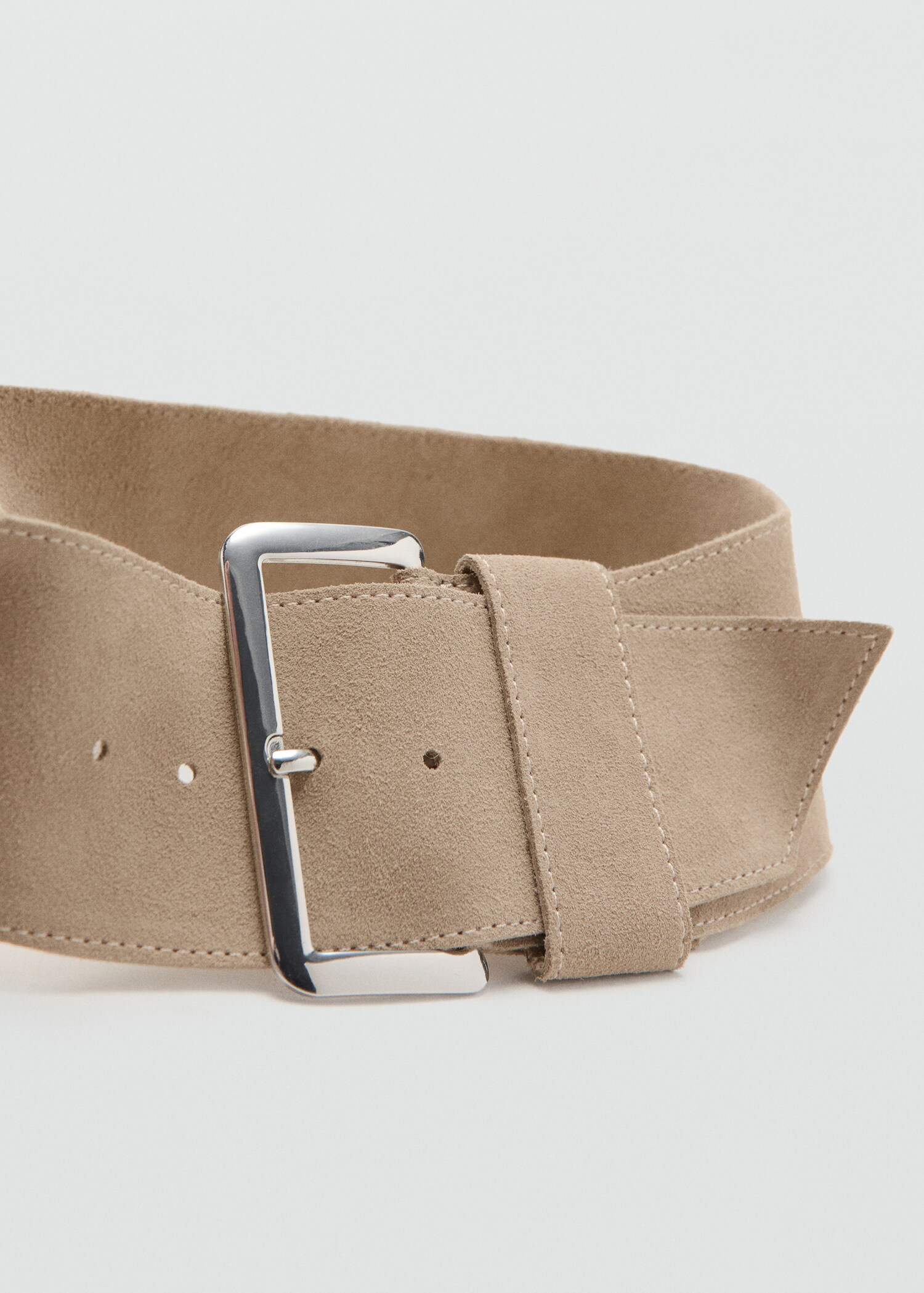 Suede leather belt - Medium plane