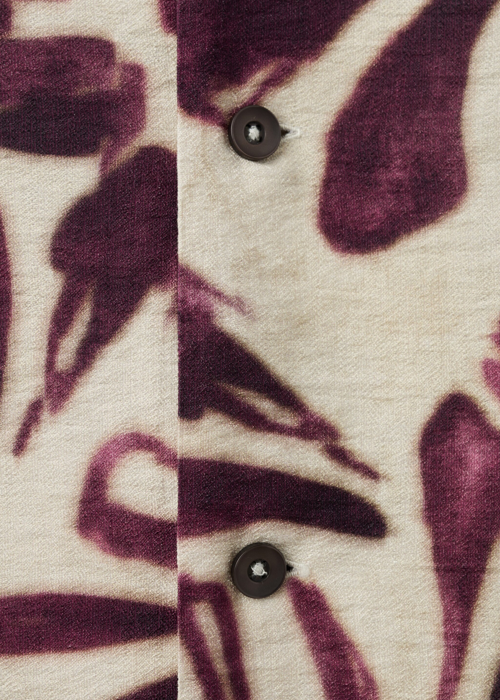 Camisa fluida estampada cuello bowling - Detalle del artículo 0, Púrpura. Ref: 27095986-00.