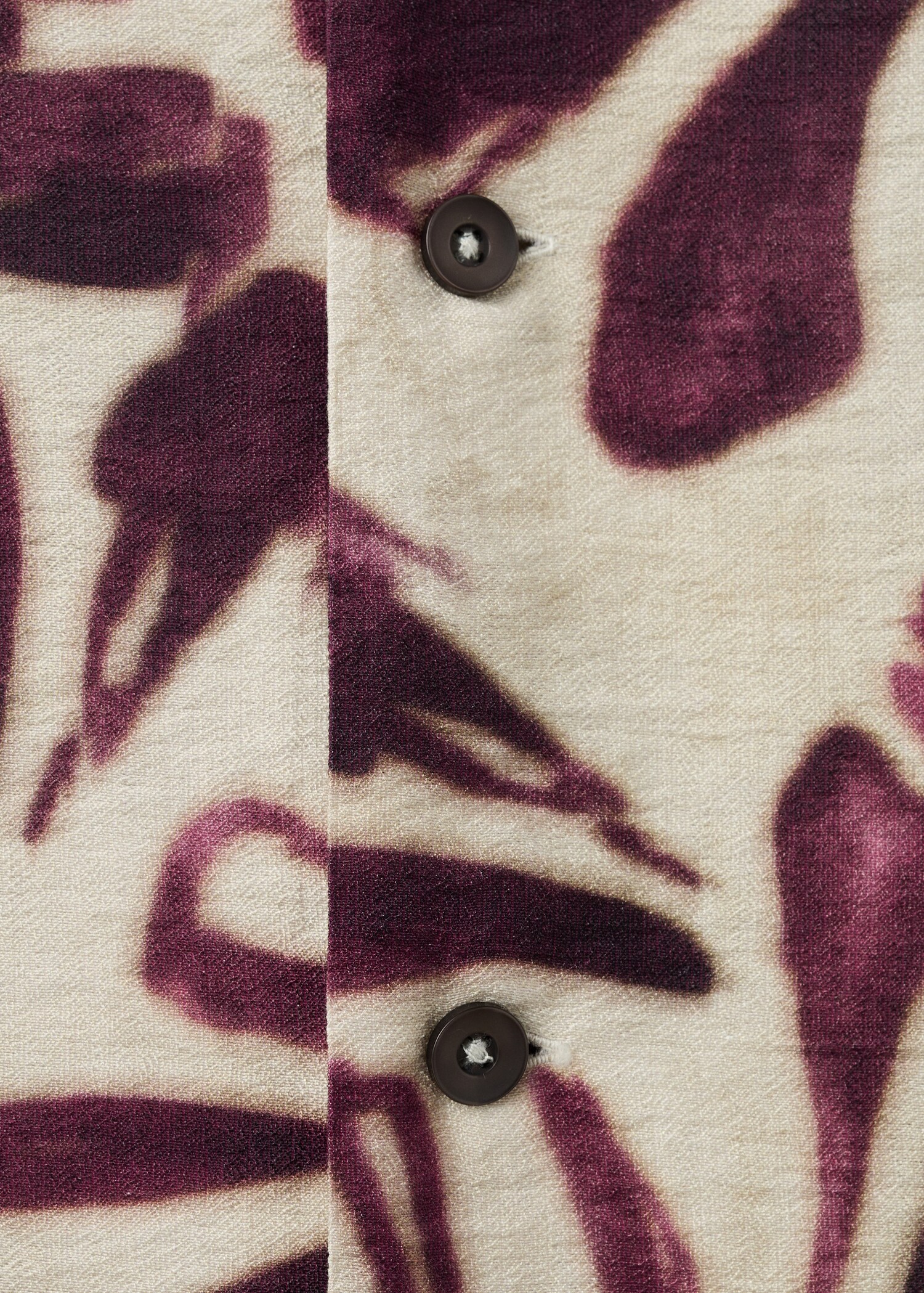 Camisa fluida estampada cuello bowling - Detalle del artículo 0