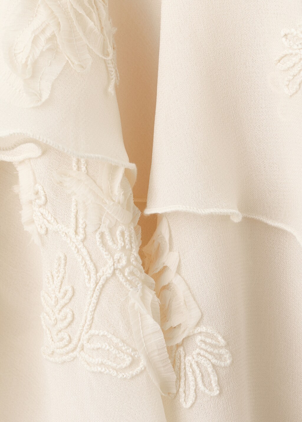Ruffled blouse with bow collar - image 4