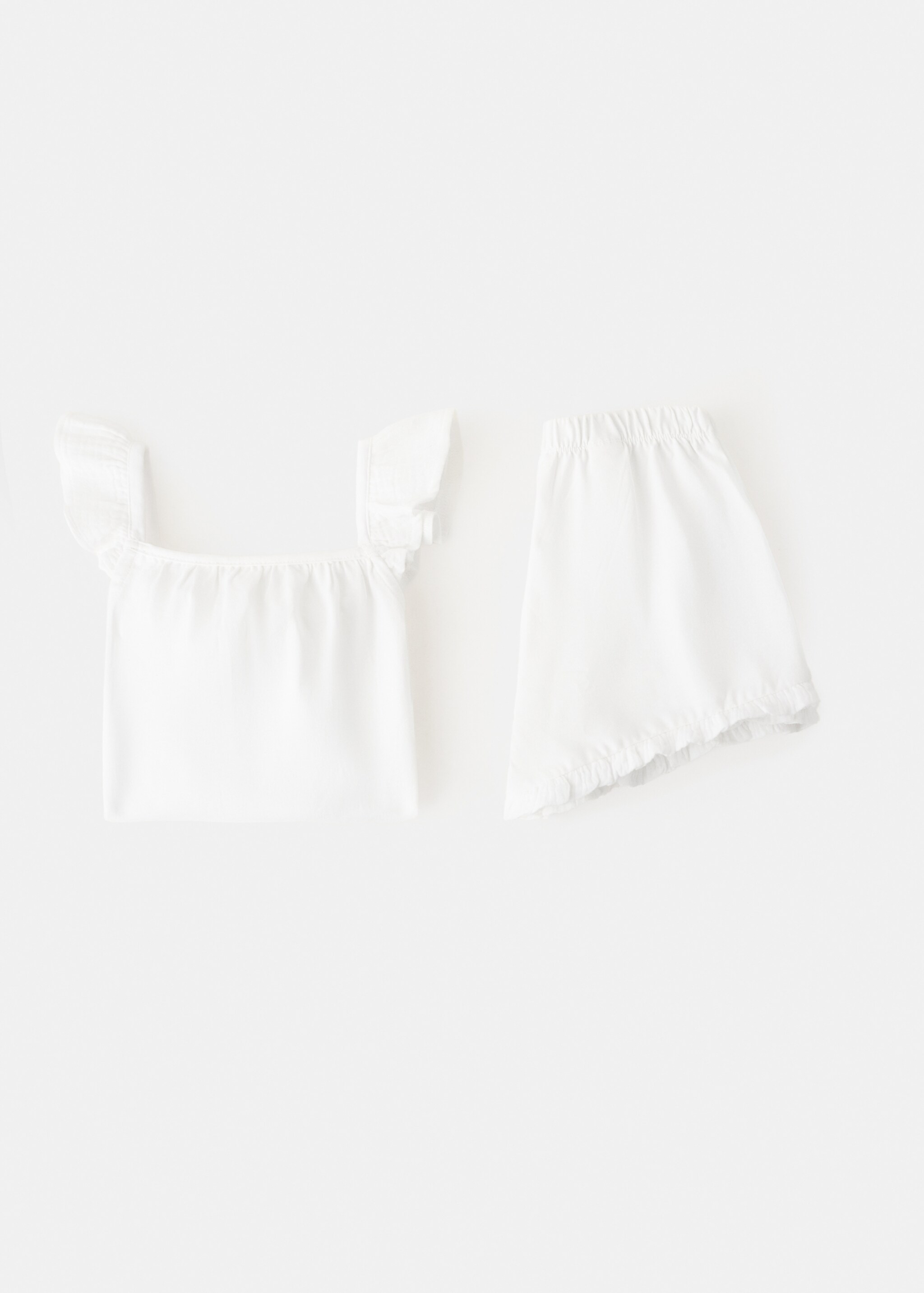 Short pyjama set - Details of the article 0, Off White. Ref: 27095990-00.