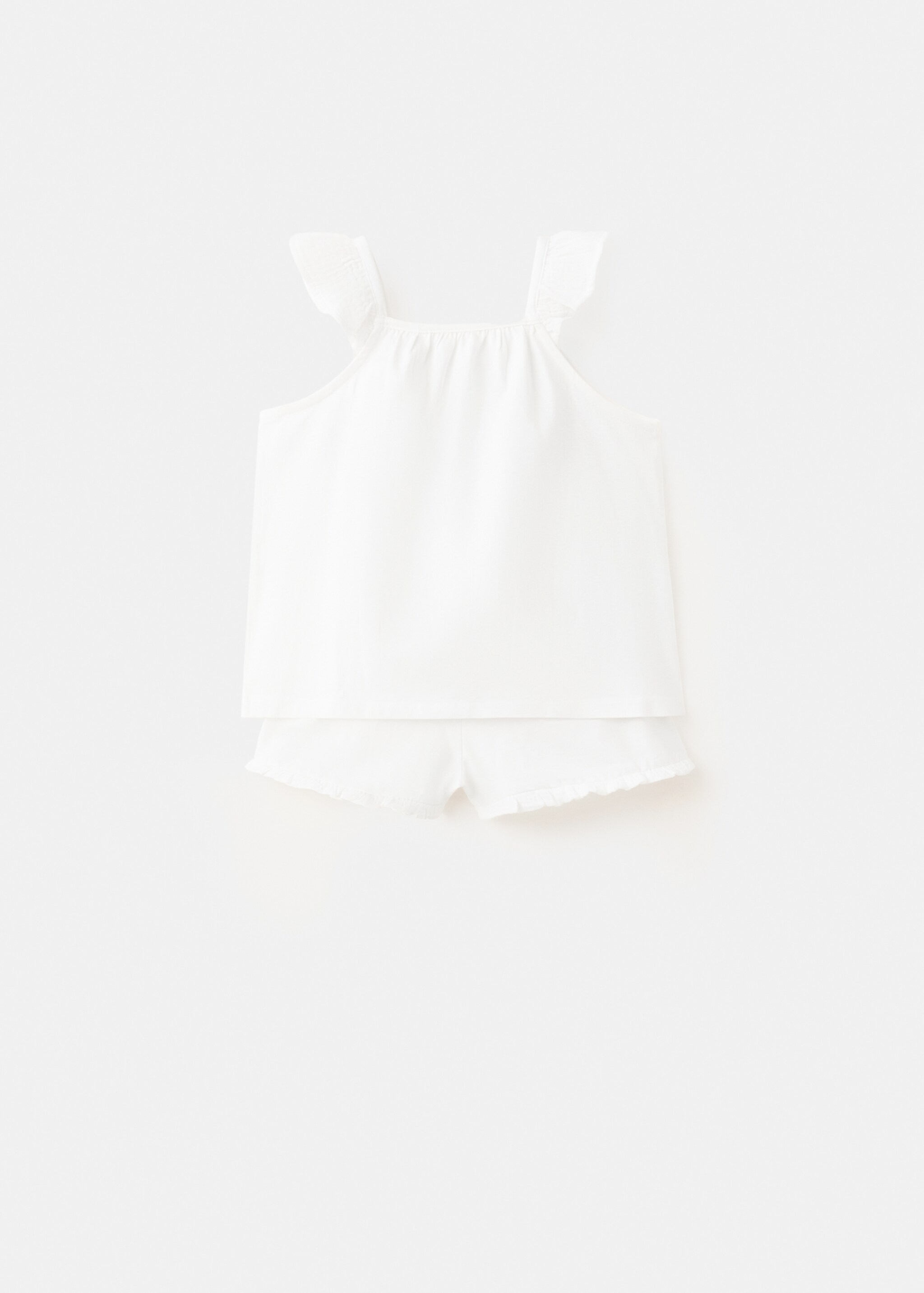 Short pyjama set - Reverse of the article, Off White. Ref: 27095990-00.