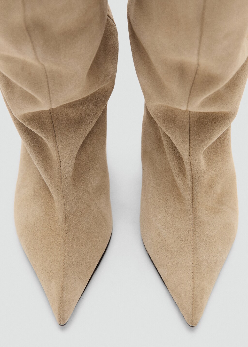 Ruched suede ankle boot - image 4