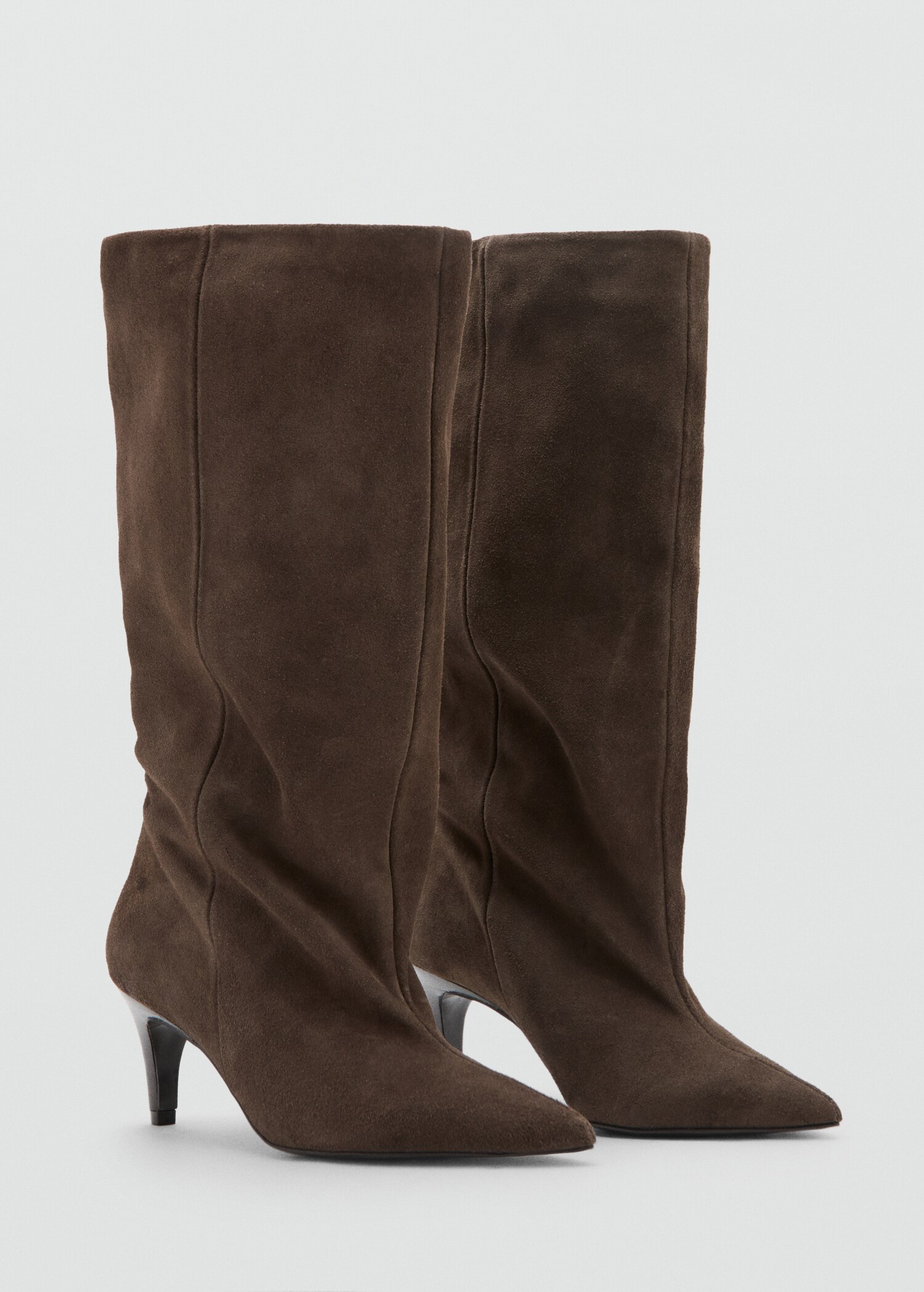 Slouchy suede ankle boot - Medium plane
