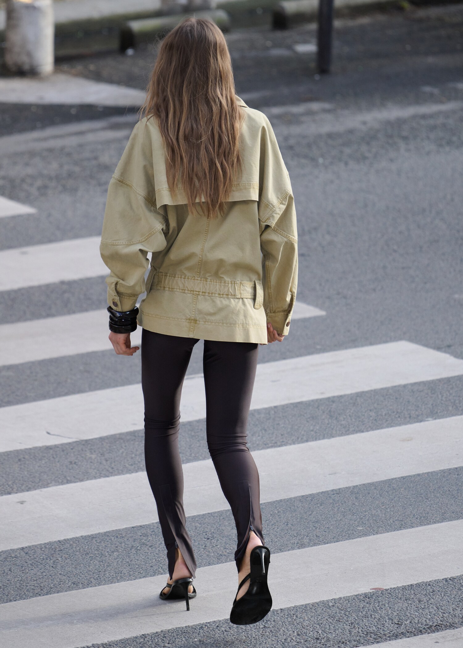 Parka en jean ceinture - Verso de l’article