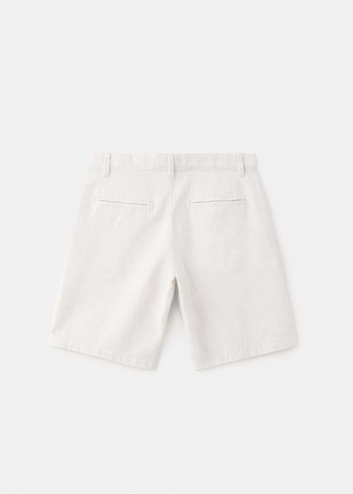 Linen-blend Bermuda shorts - Reverse of the article