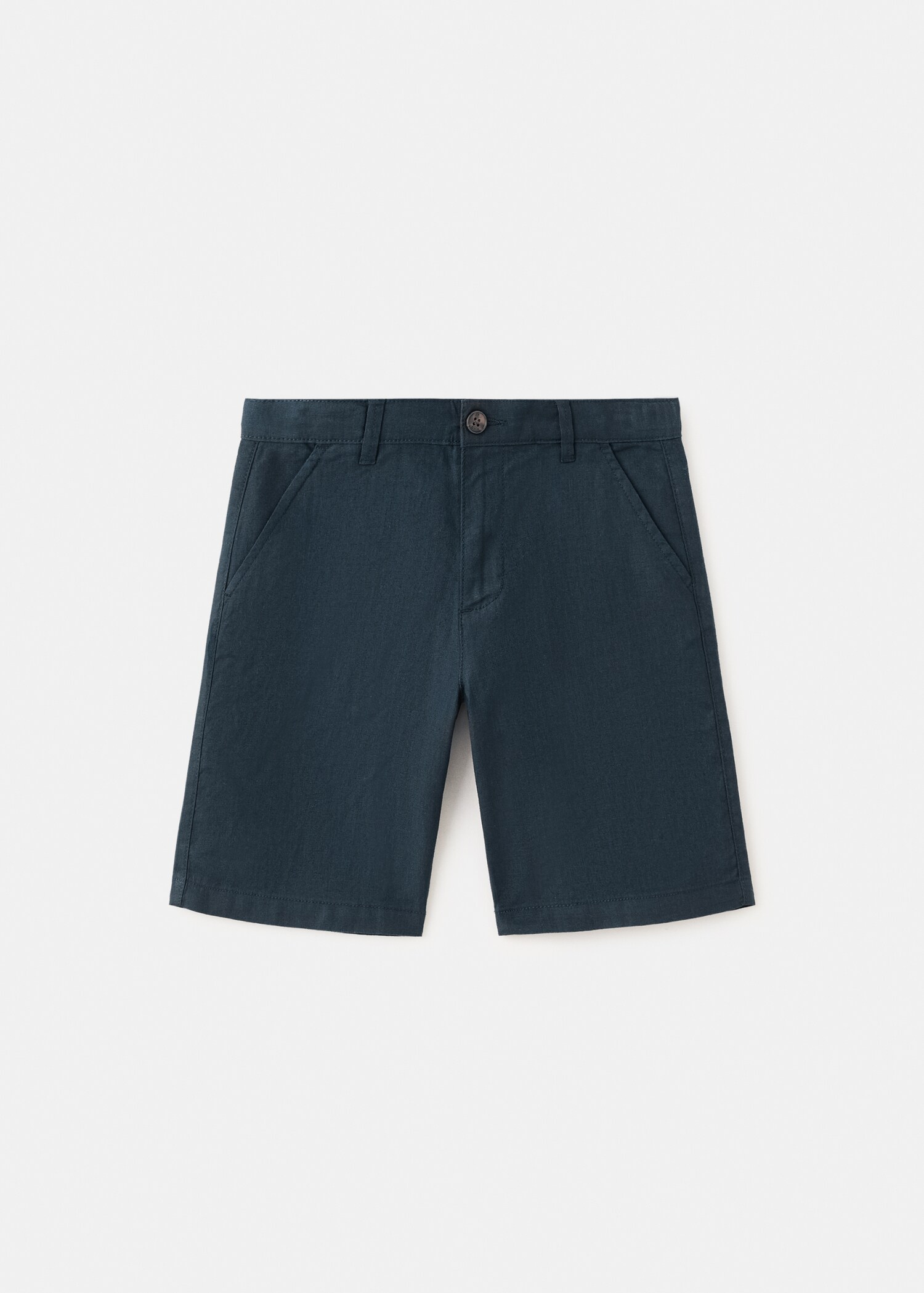 Linen-blend Bermuda shorts - Article without model