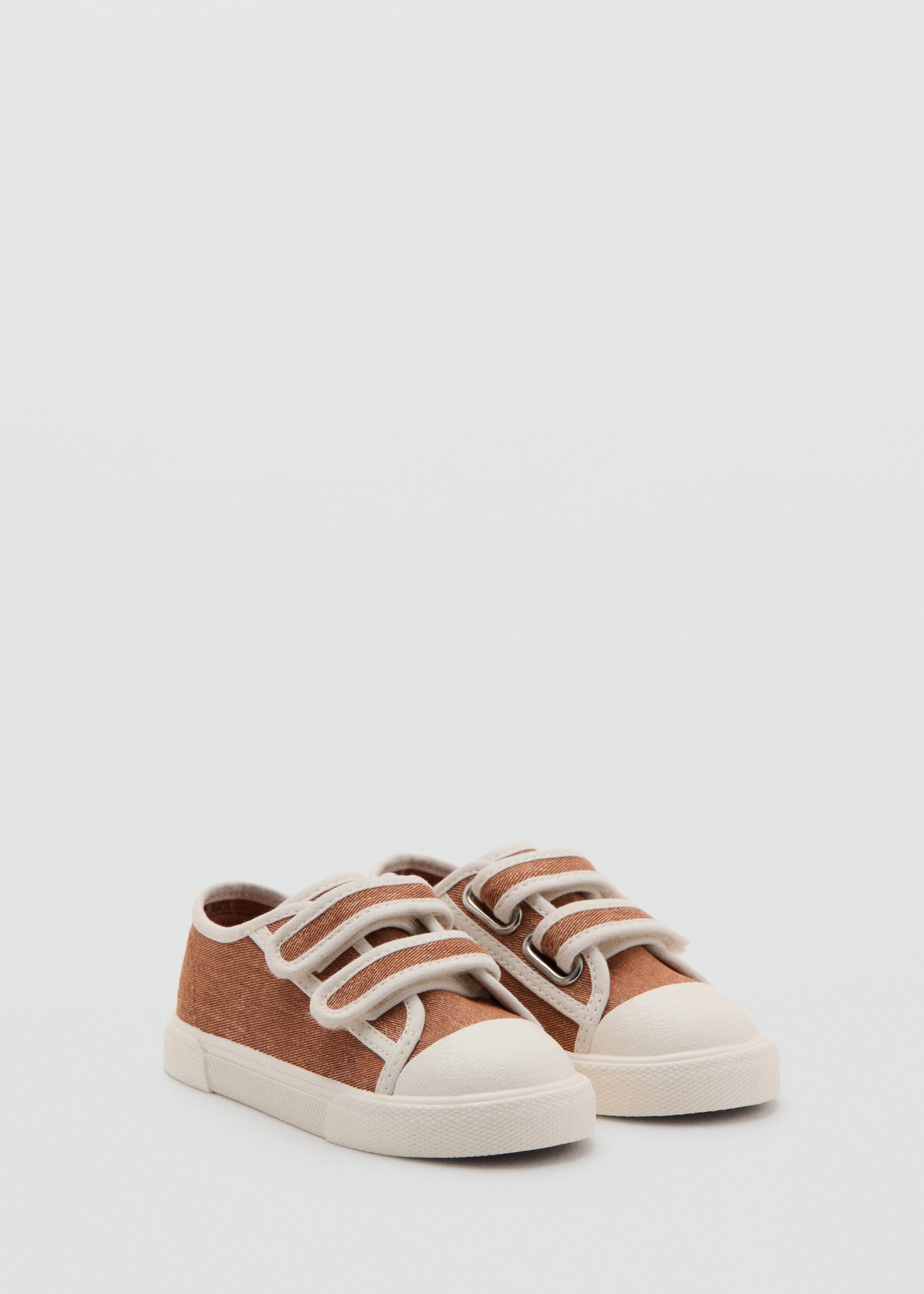 Velcro fastening straps sneakers - Medium plane, Russet. Ref: 27096343-00.