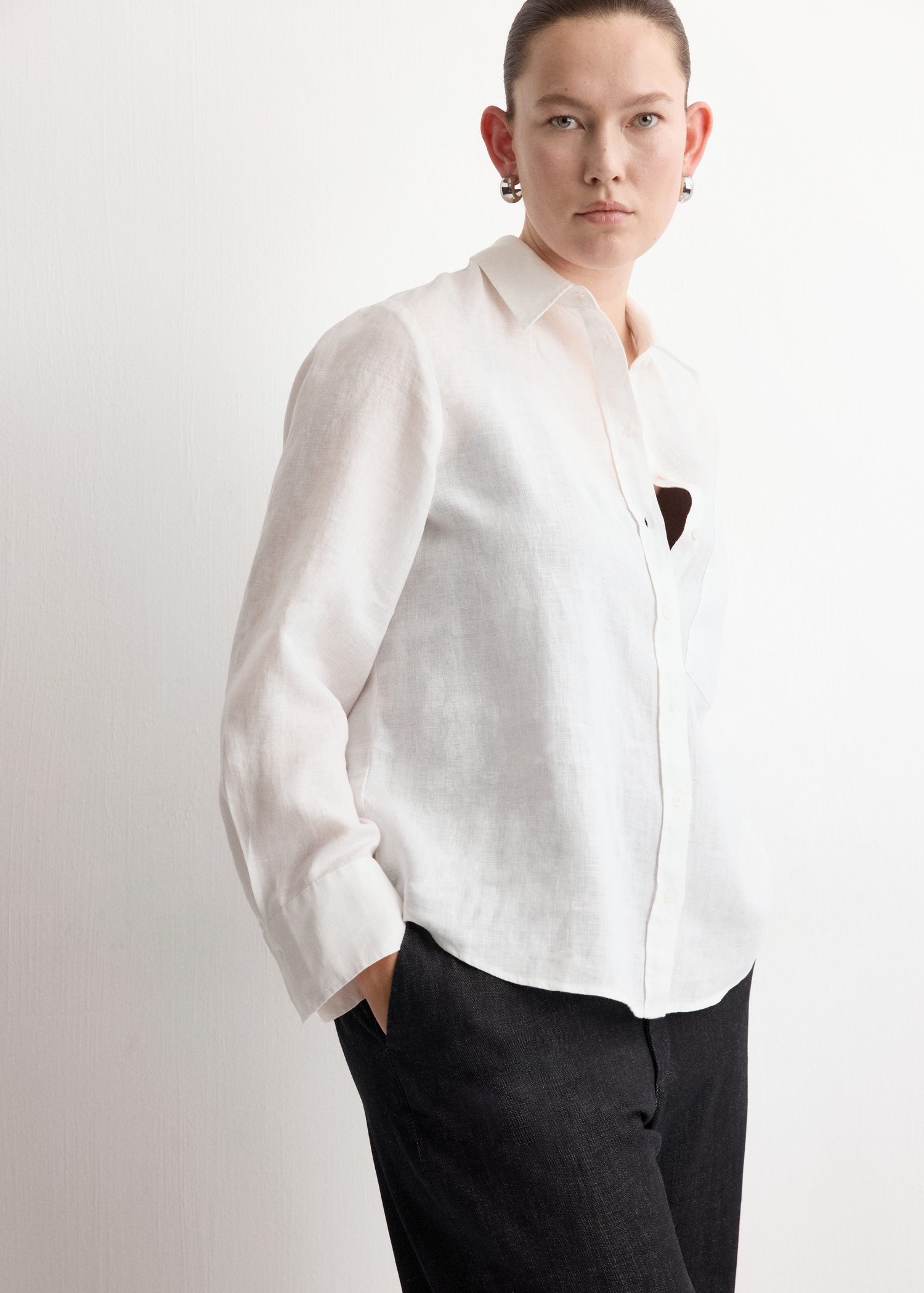 Camisa lino bolsillo - Detalle del artículo 4