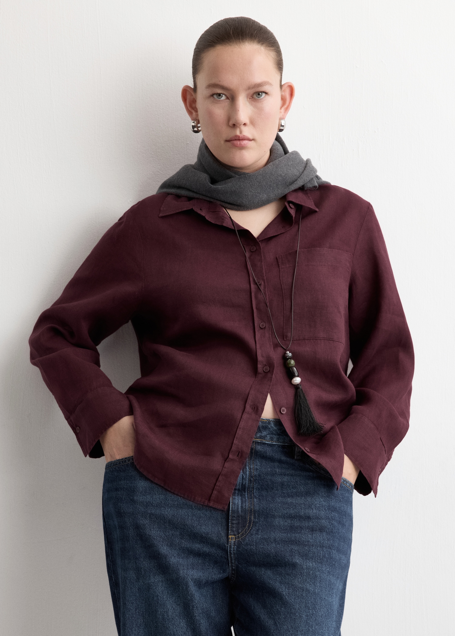 Camisa lino bolsillo - Detalle del artículo 5