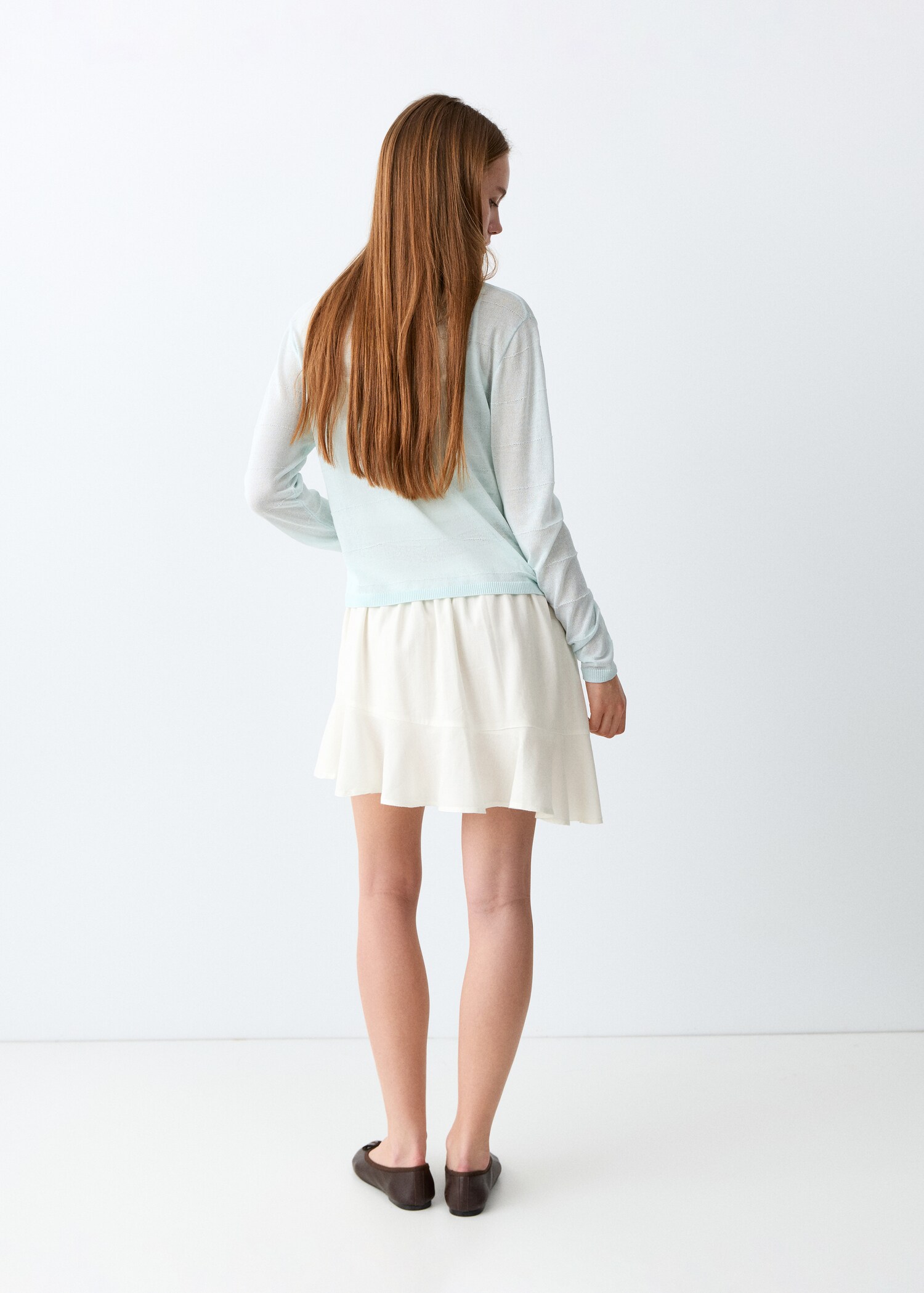 Asymmetrical ruffled skirt - Reverse of the article