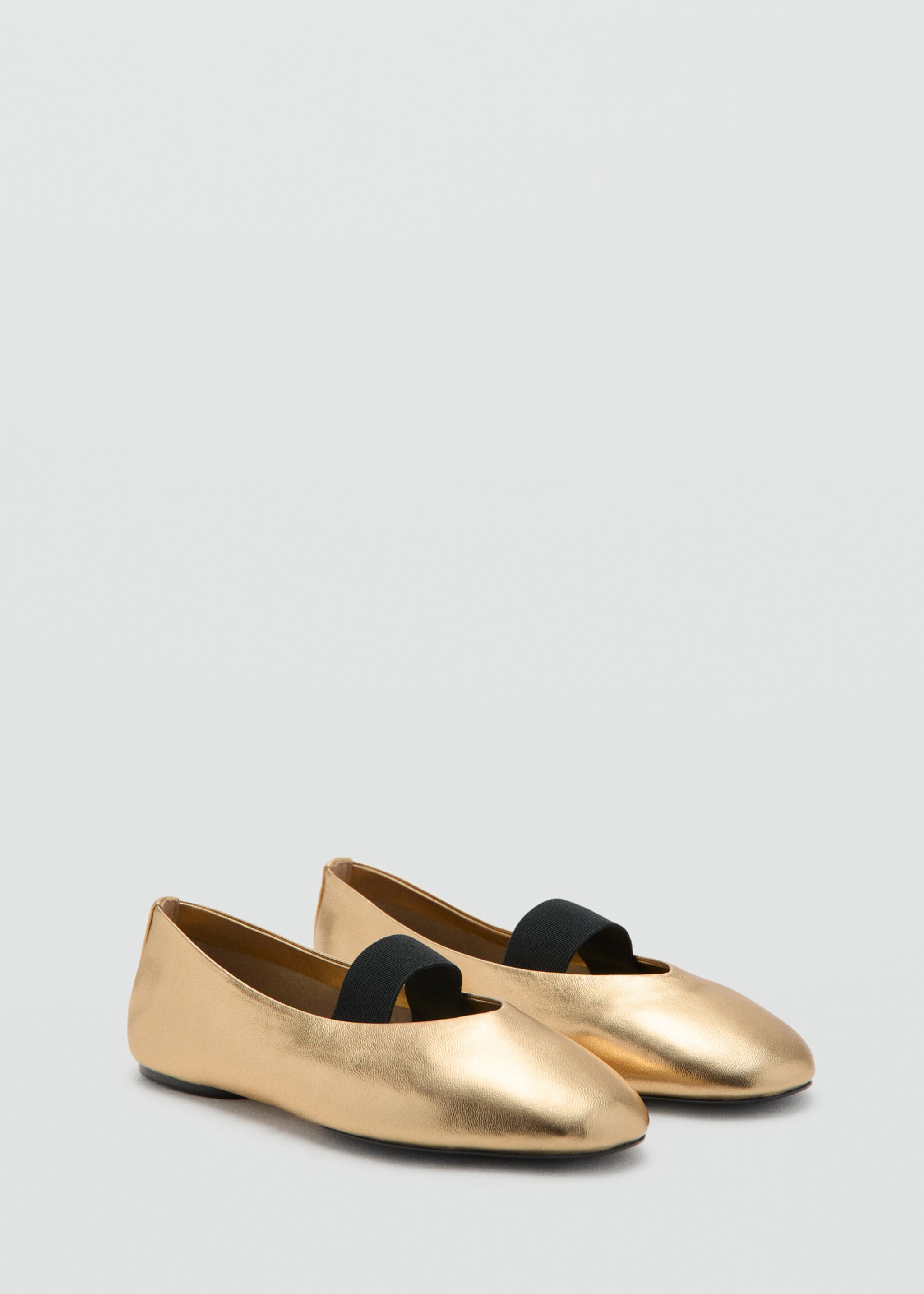 Strap leather shoes - Medium plane, Gold. Ref: 27096348-00.