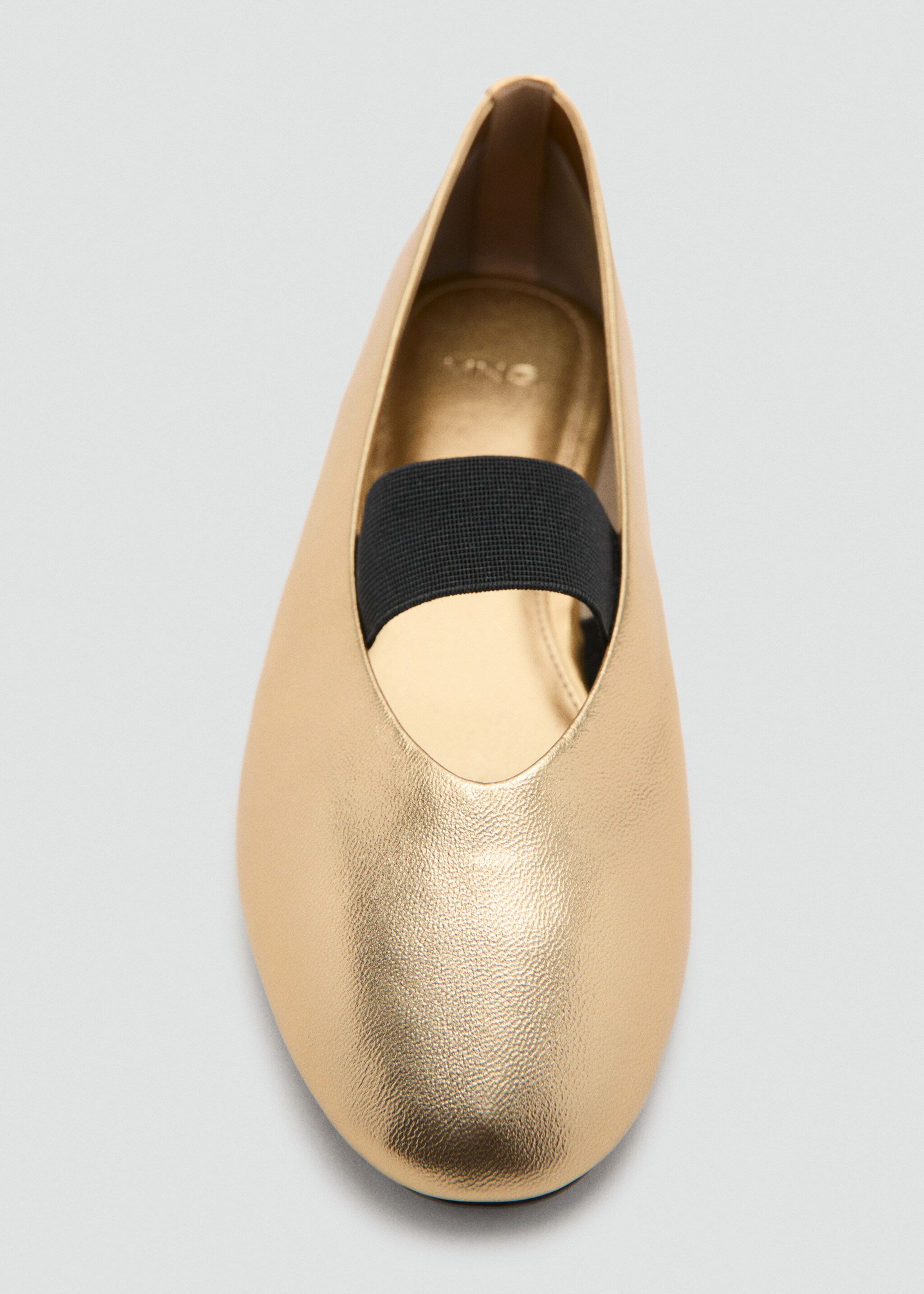 Strap leather shoes - Details of the article 3, Gold. Ref: 27096348-00.