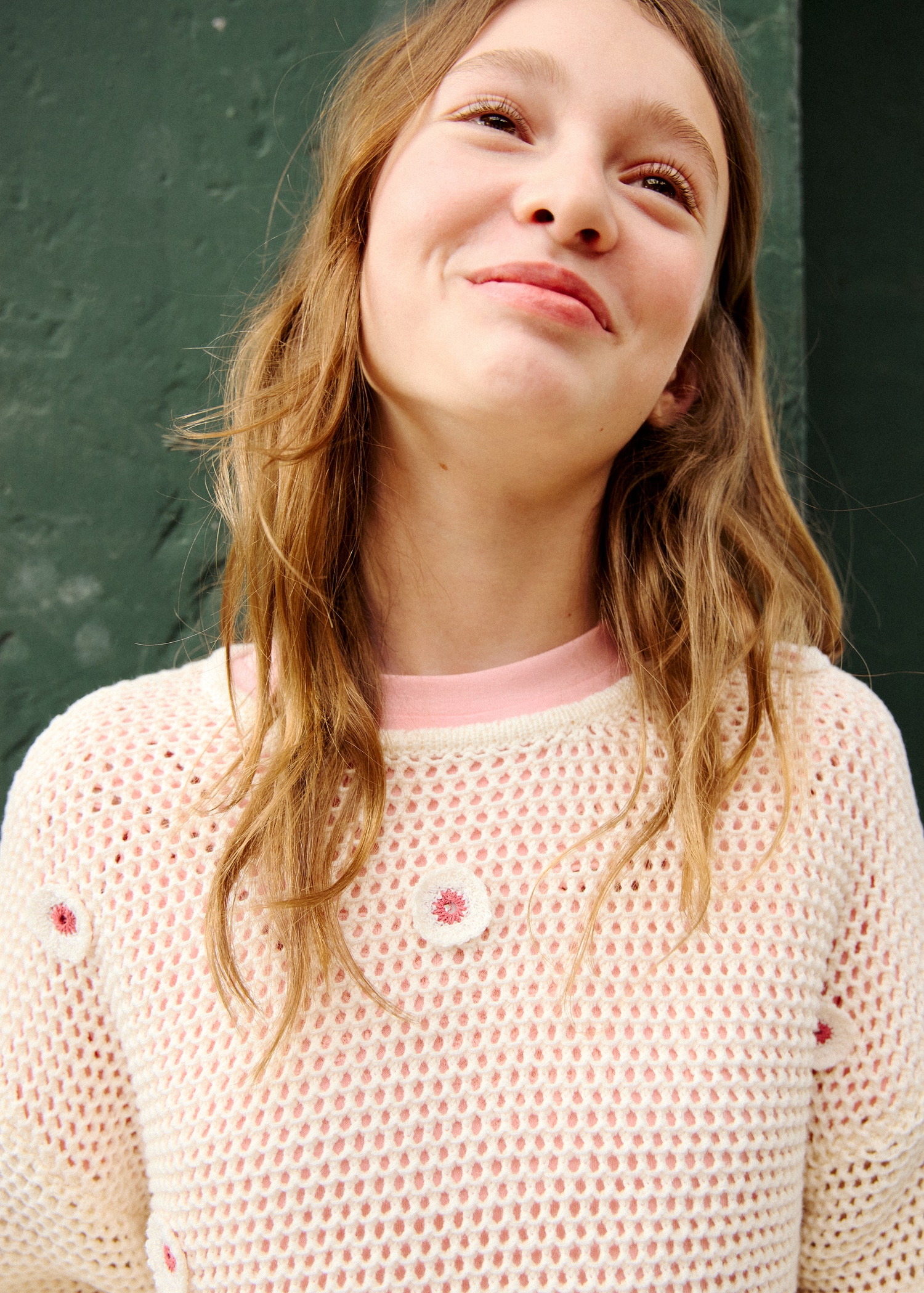 بلوفر بحياكة مخرمة - تفاصيل المنتج 6